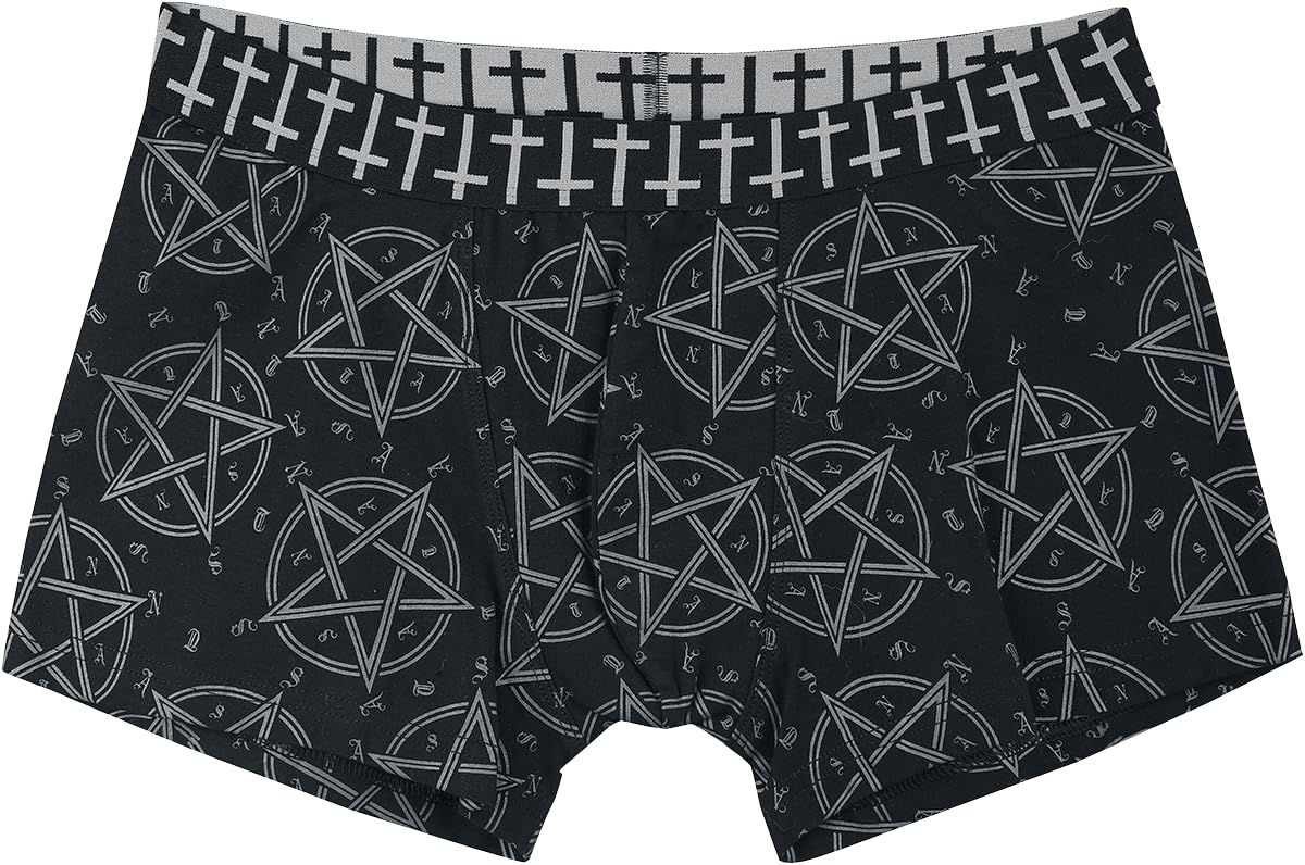 Gothicana by EMP boxer uomo neri con stampe set