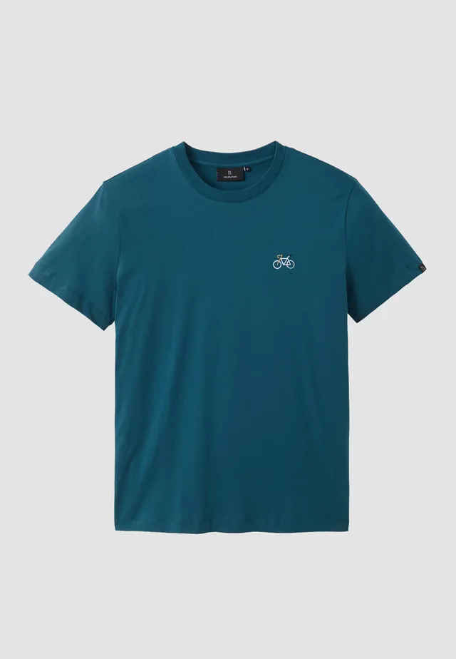 Recolution Agave Bike t-shirt uomo deep teal cotone bio