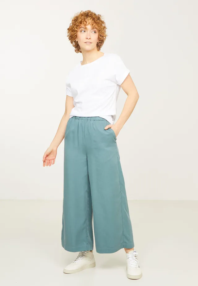 Recolution Bilberry pantaloni culotte eucalipto