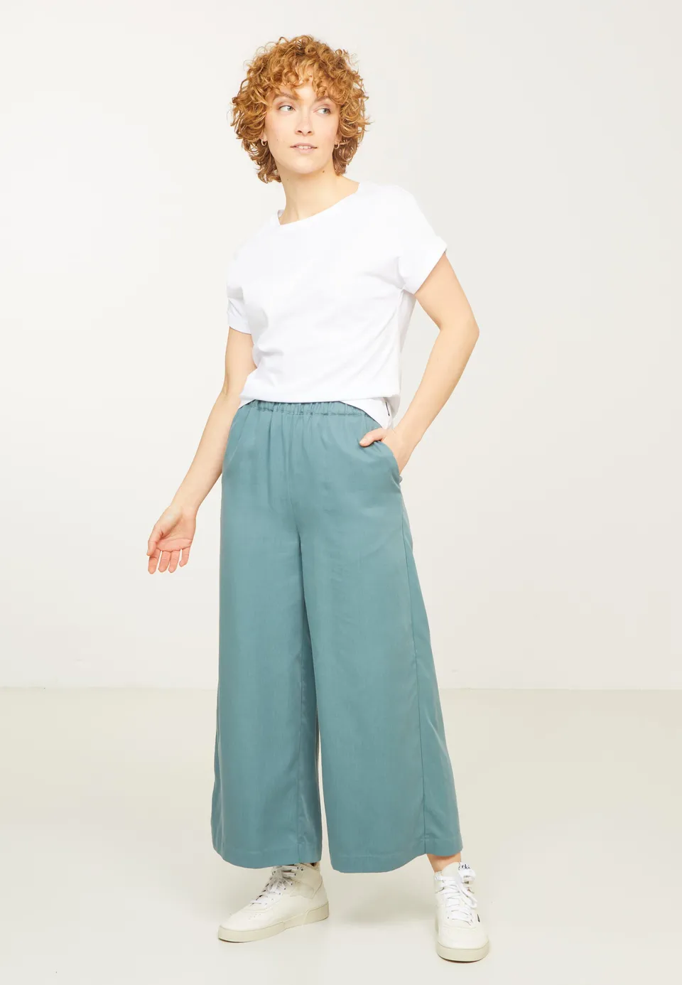Recolution Bilberry pantaloni culotte eucalipto