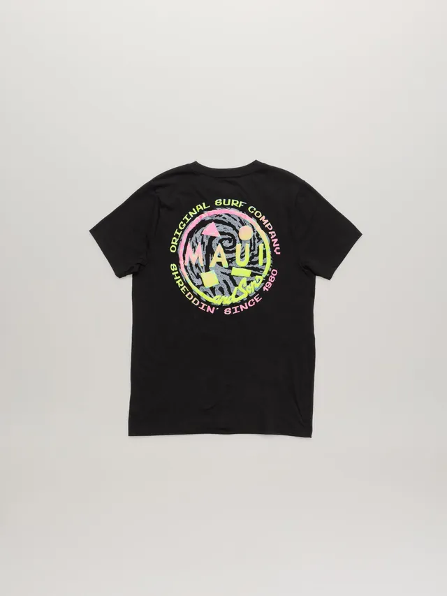 Maui and Sons Amped T-shirt maglietta nera in cotone
