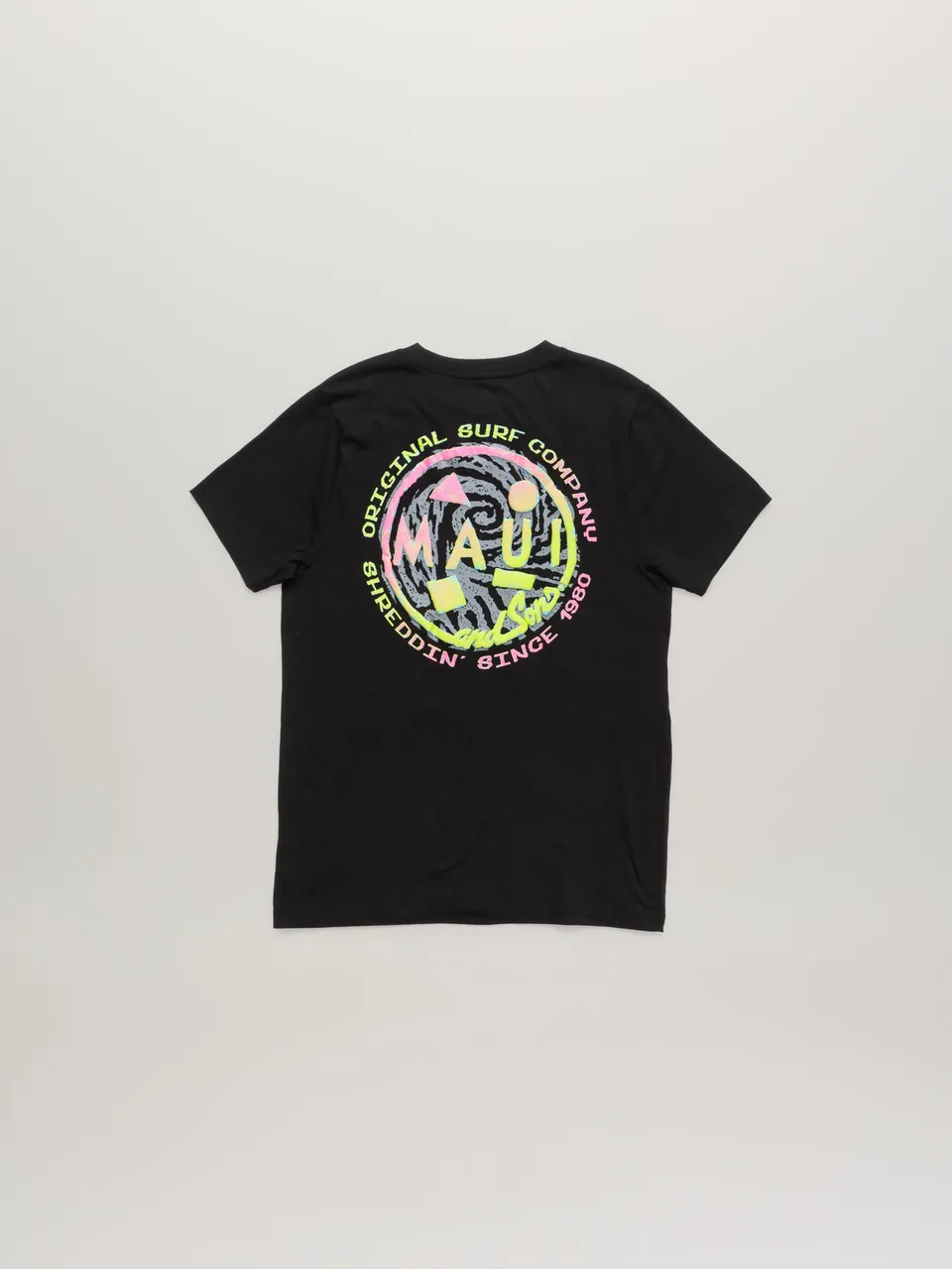 Maui and Sons Amped T-shirt maglietta nera in cotone