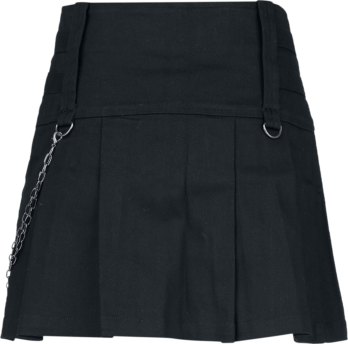 Gothicana by EMP Gonna Corta Nera Catena Staccabile