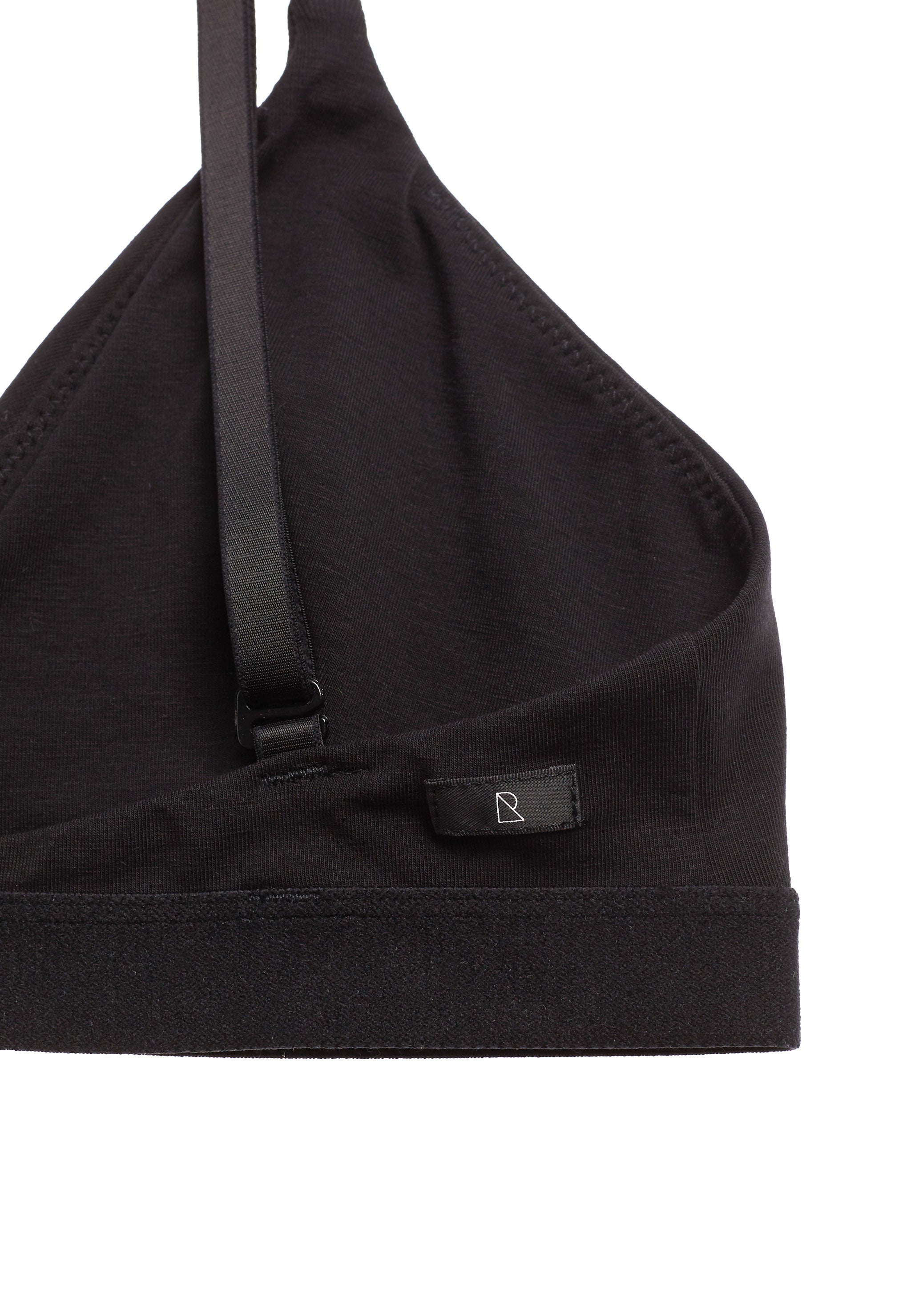 Recolution Iberis reggiseno nero cotone bio