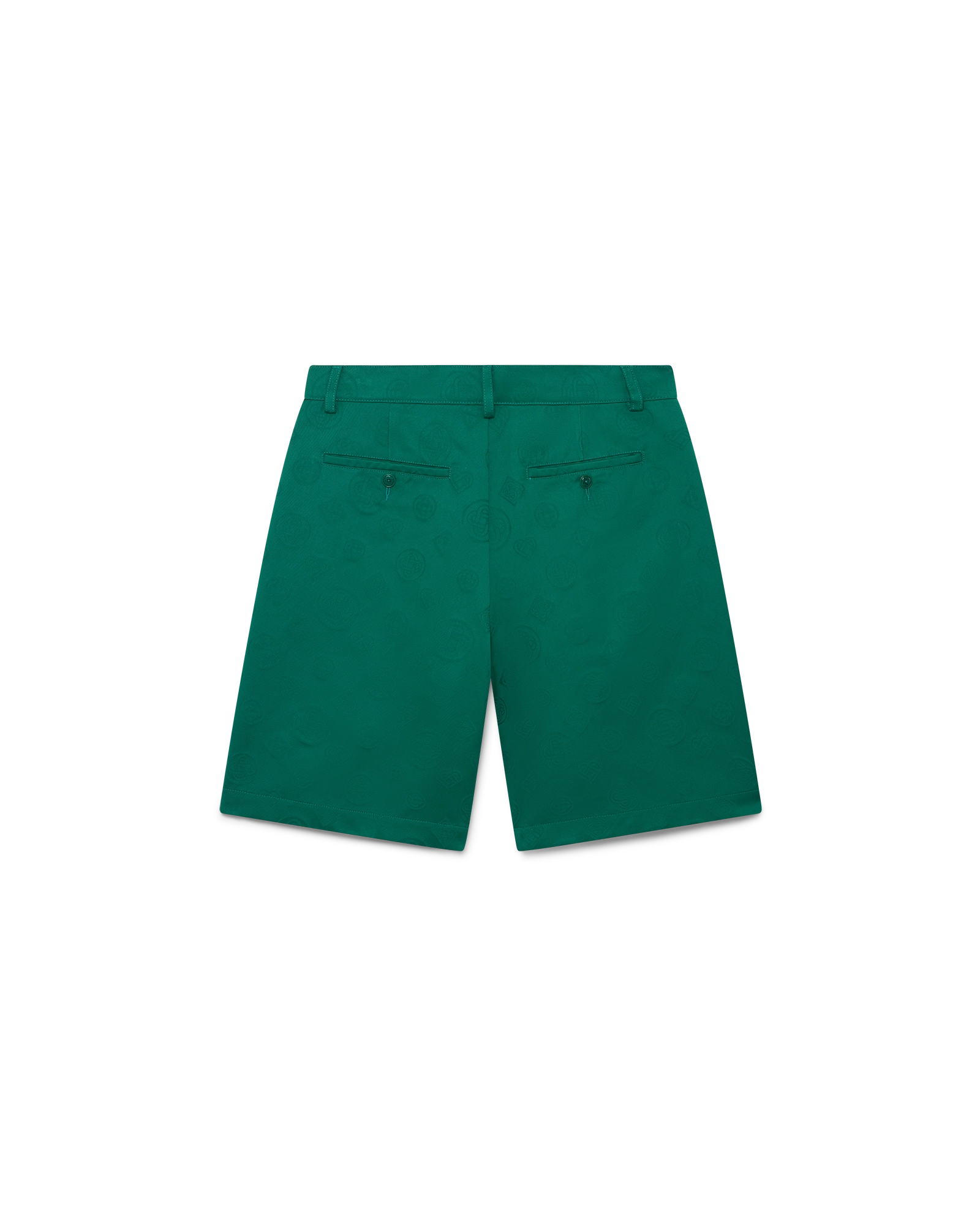 Casablanca Diamond Monogram bermuda verde cotone bio