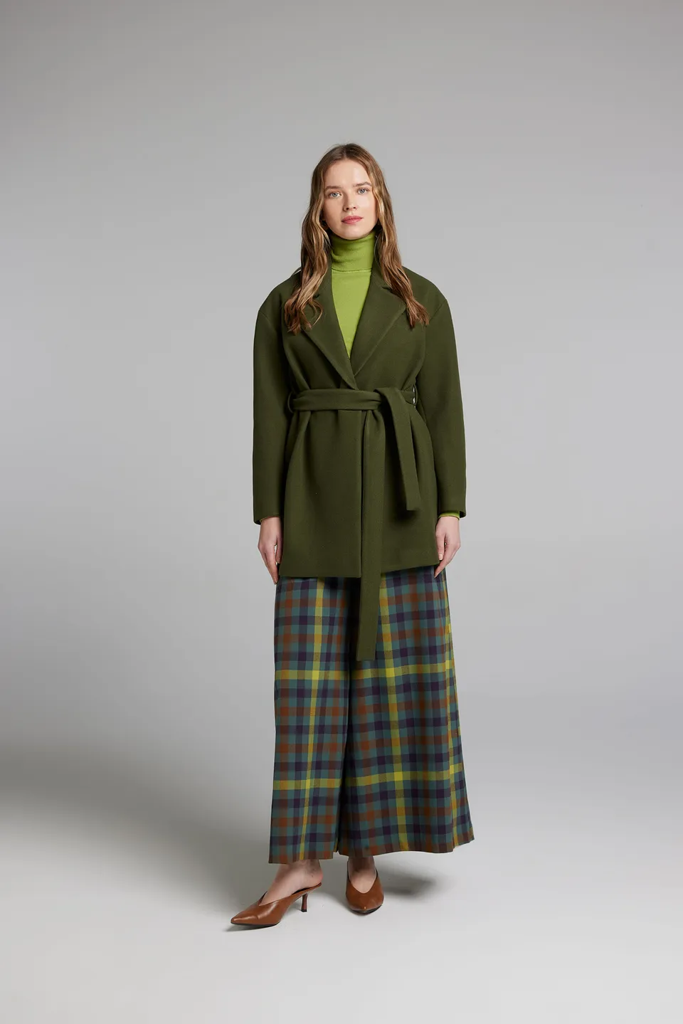 Sarah Chole 28011 pantalone in poliviscosa pied de poule