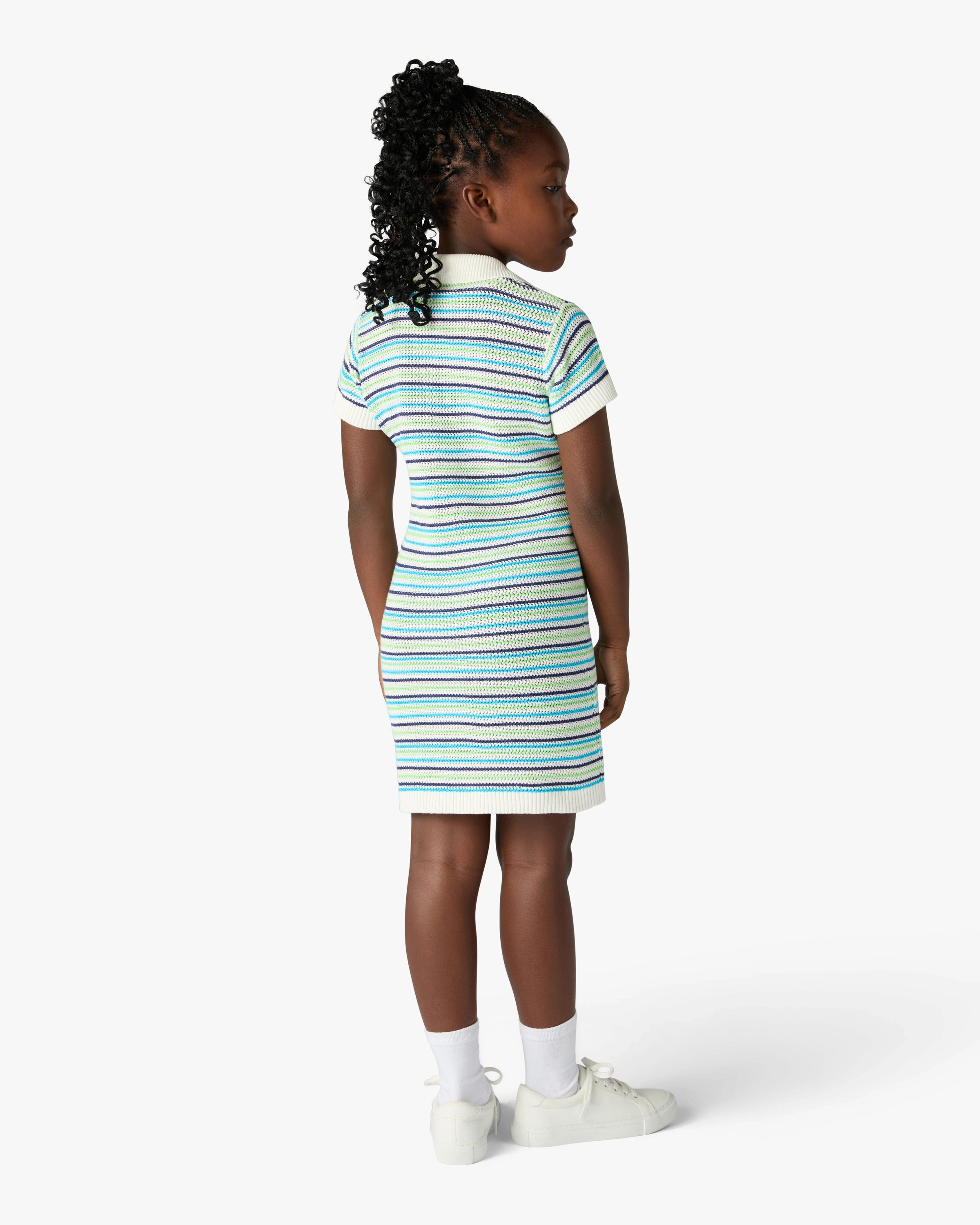 Casablanca Stripe vestito bambina multicolore cotone