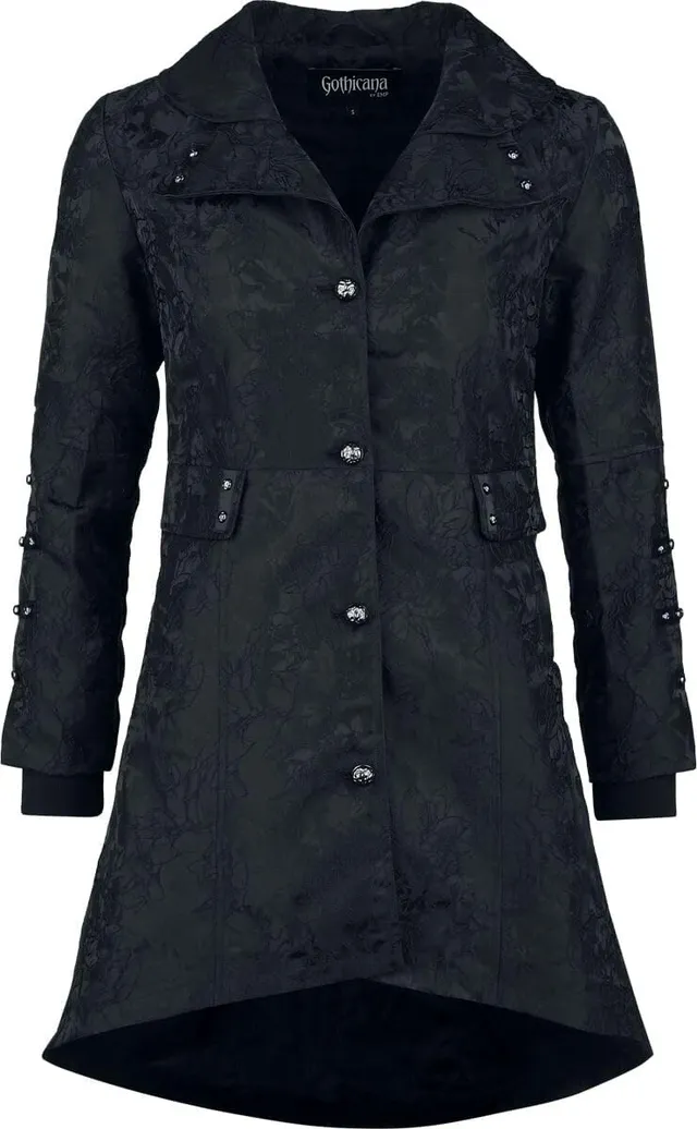 Gothicana by EMP Corsetto t-shirt L cappotto nero borchie