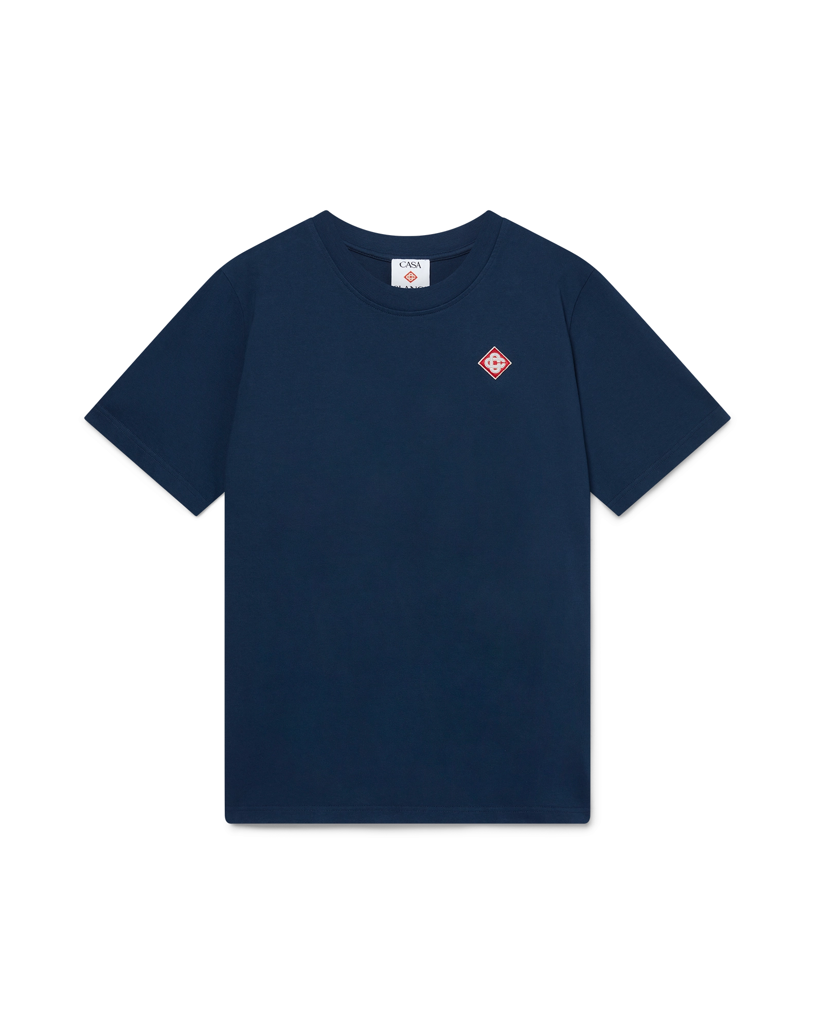 Casablanca Diamond Logo t-shirt navy cotone bio