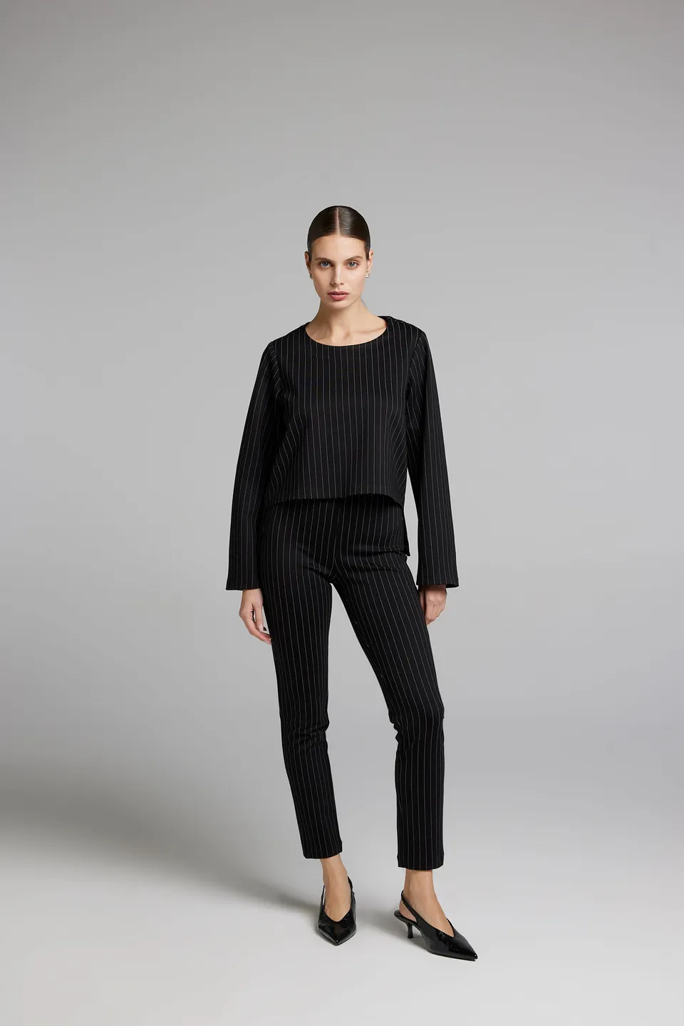 Sarah Chole 28016 Punto Milano Pantaloni rigati