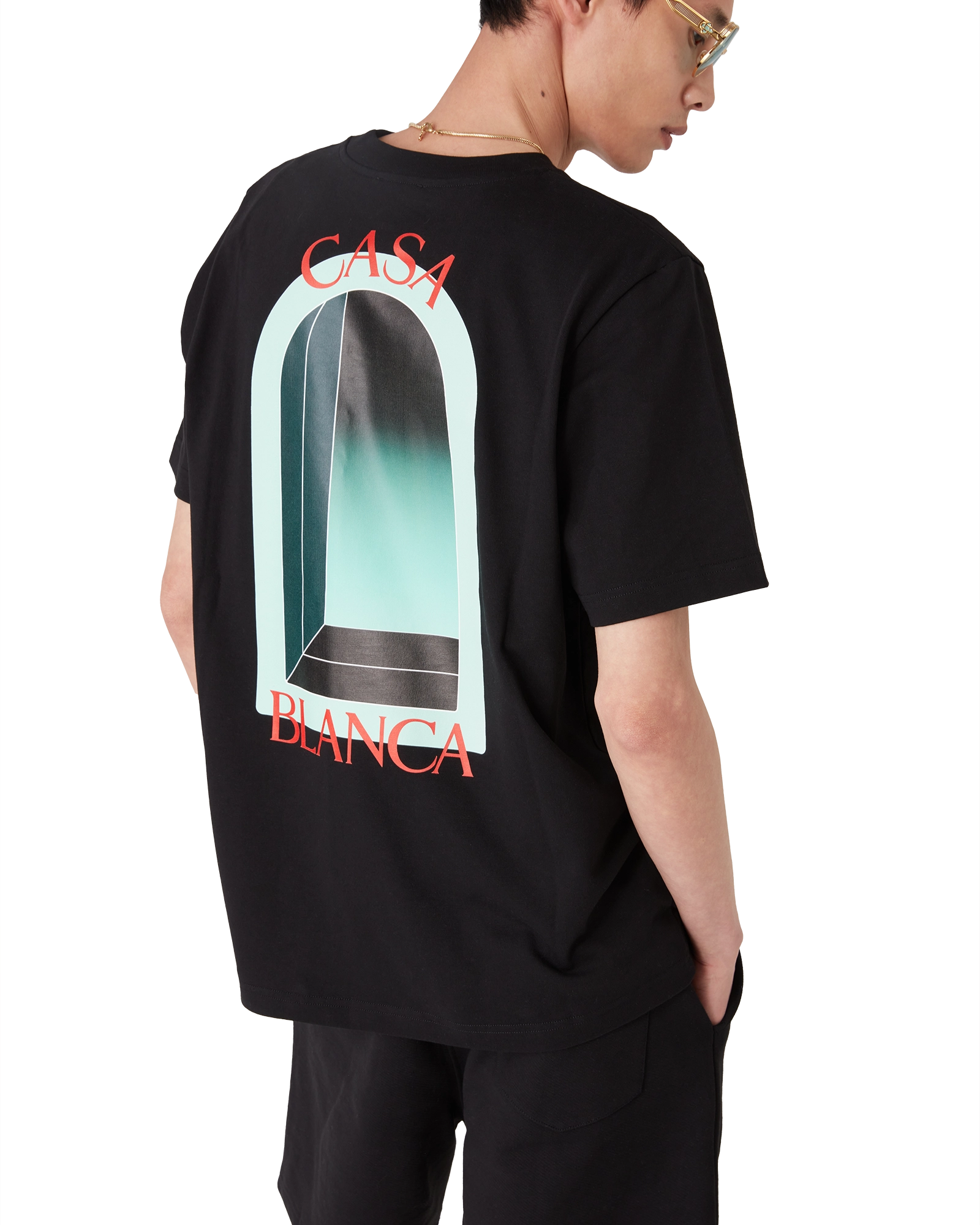 Casablanca L'Arche t-shirt cotone nera