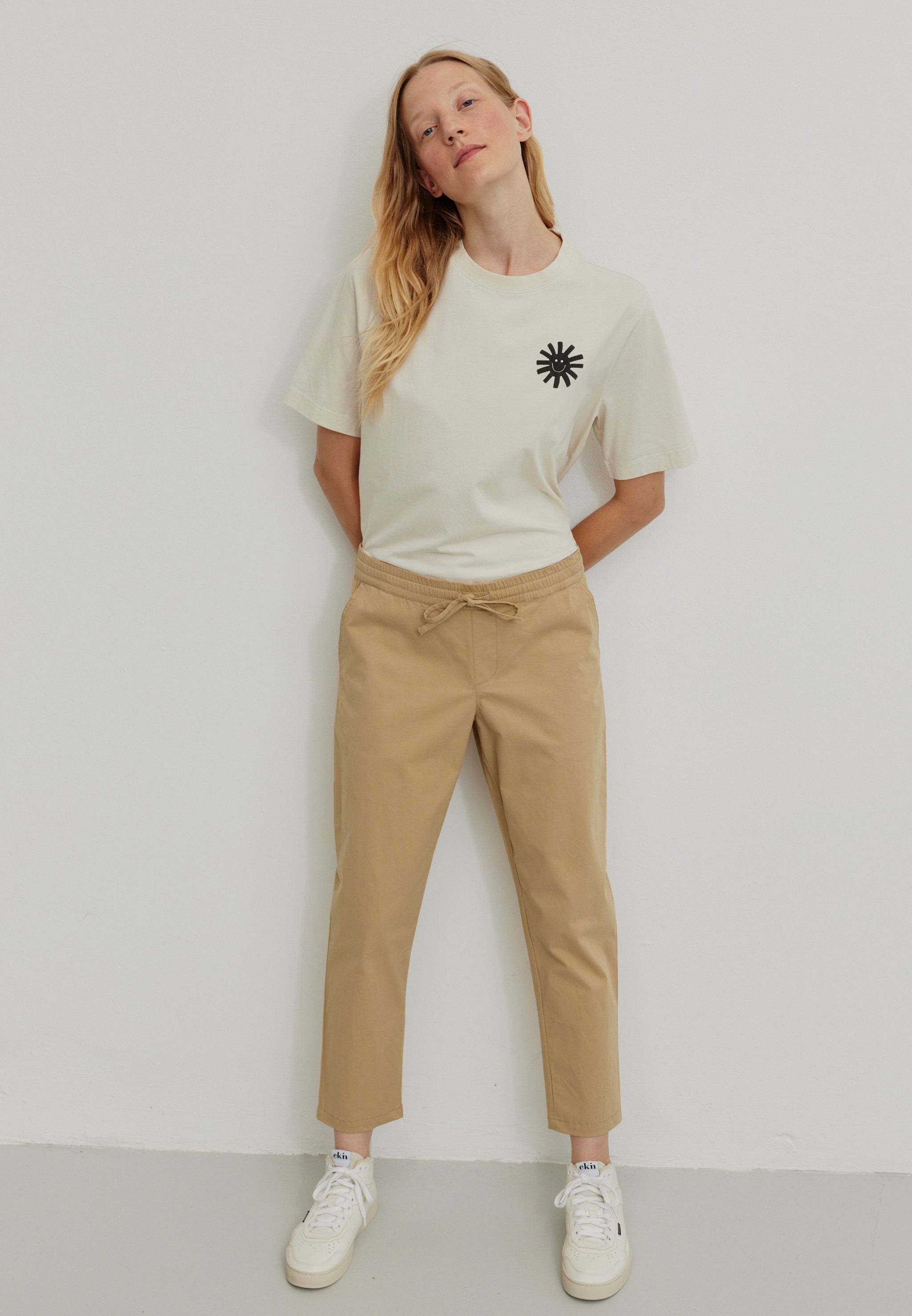 Recolution Kale pantaloni chino beige cotone bio