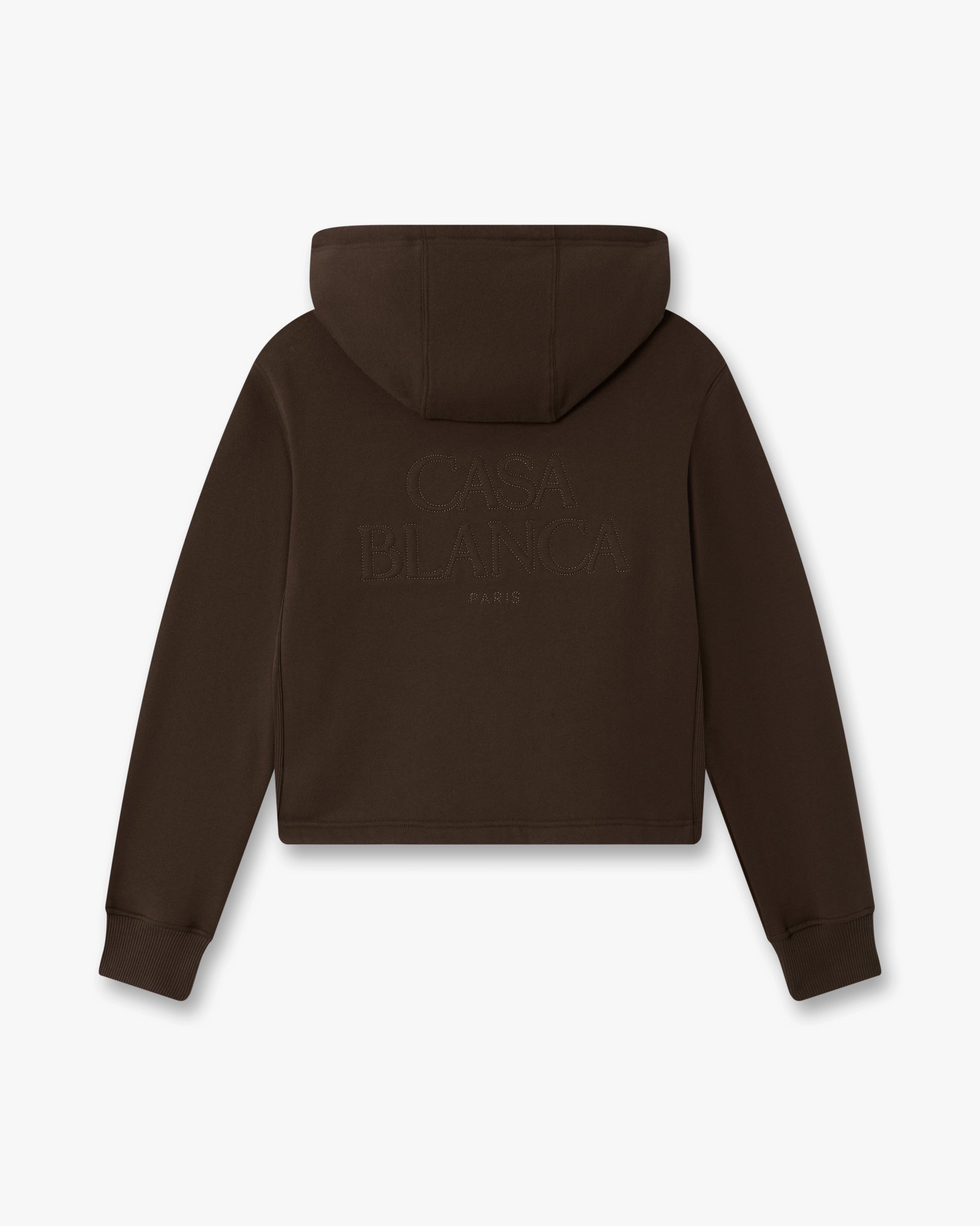 Casablanca Cropped felpa zip marrone cashmere