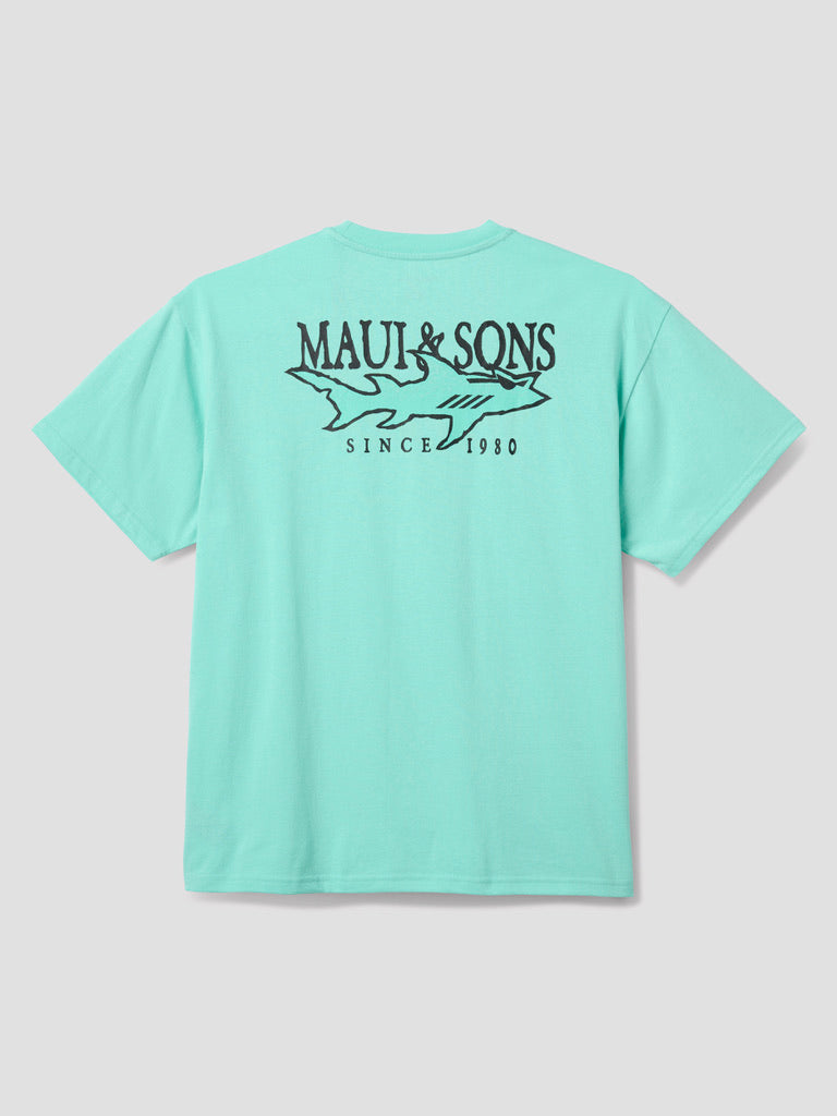 Maui and Sons Rooster Boxy Fit T-Shirt Periwinkle