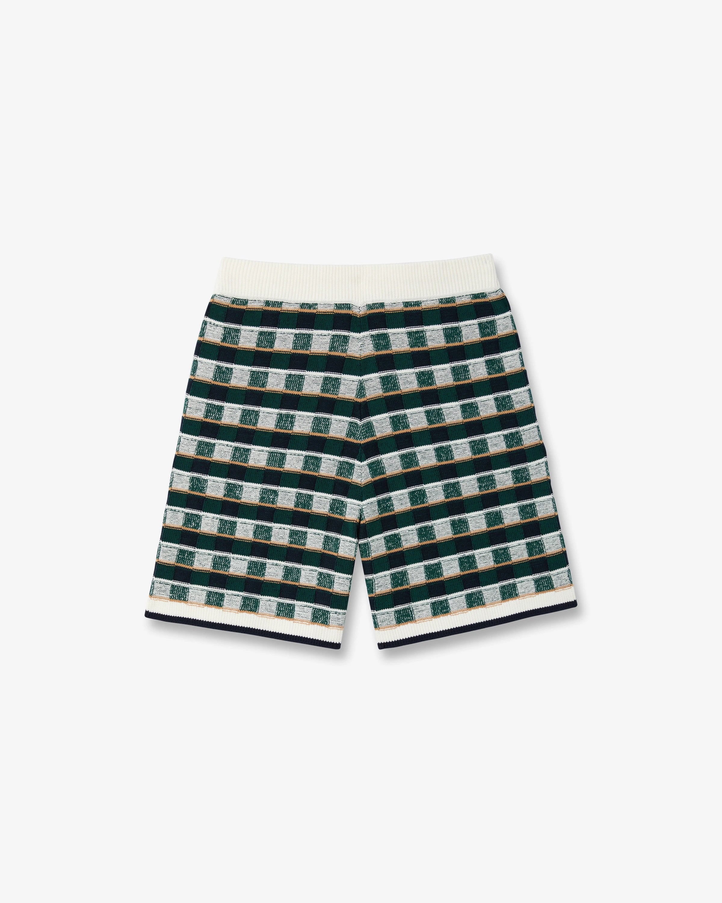 Casablanca Mosaic Green Crochet shorts verde cotone