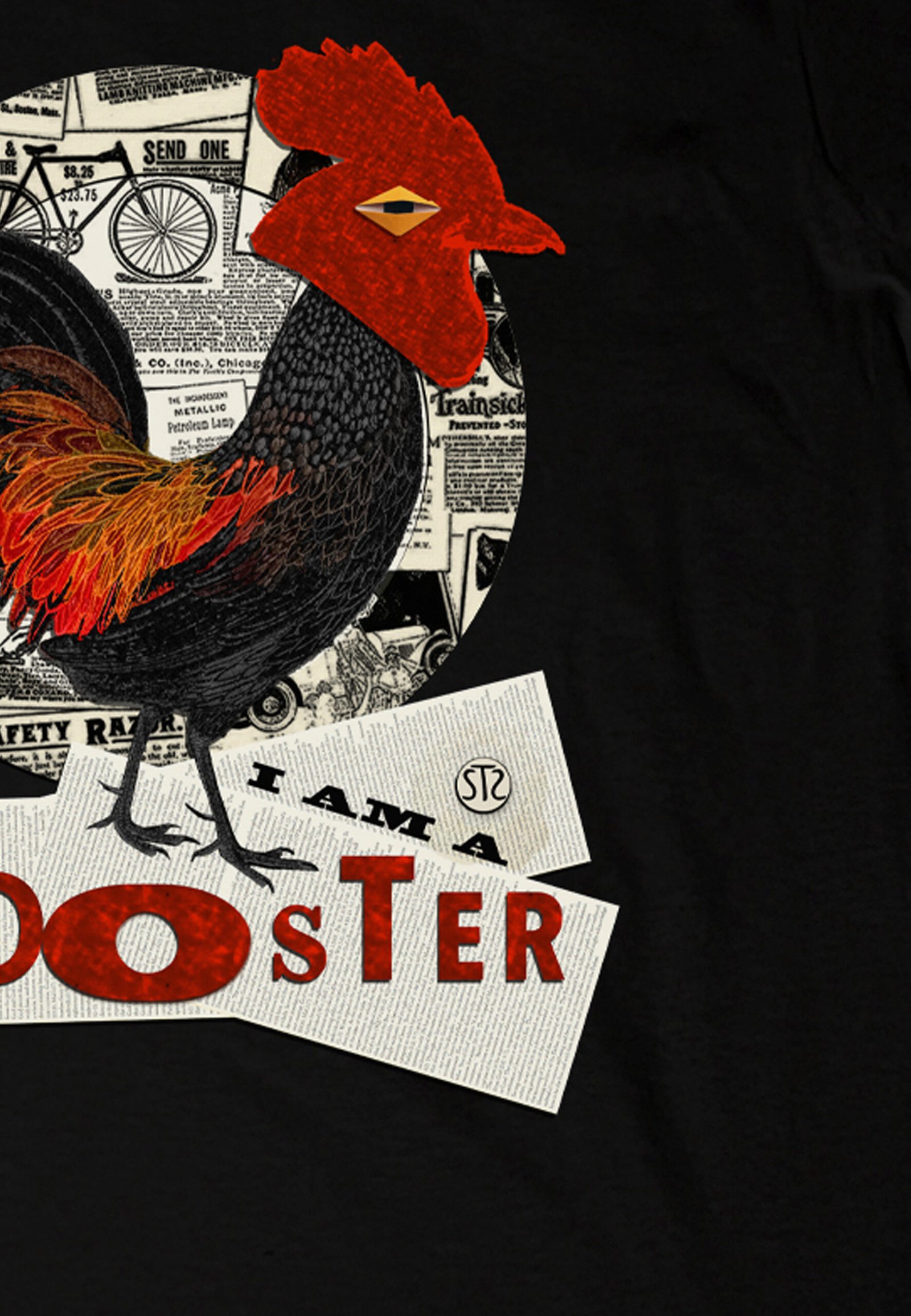 Seetees Dadaunpo' I Am A Rooster t-shirt stampa gallo