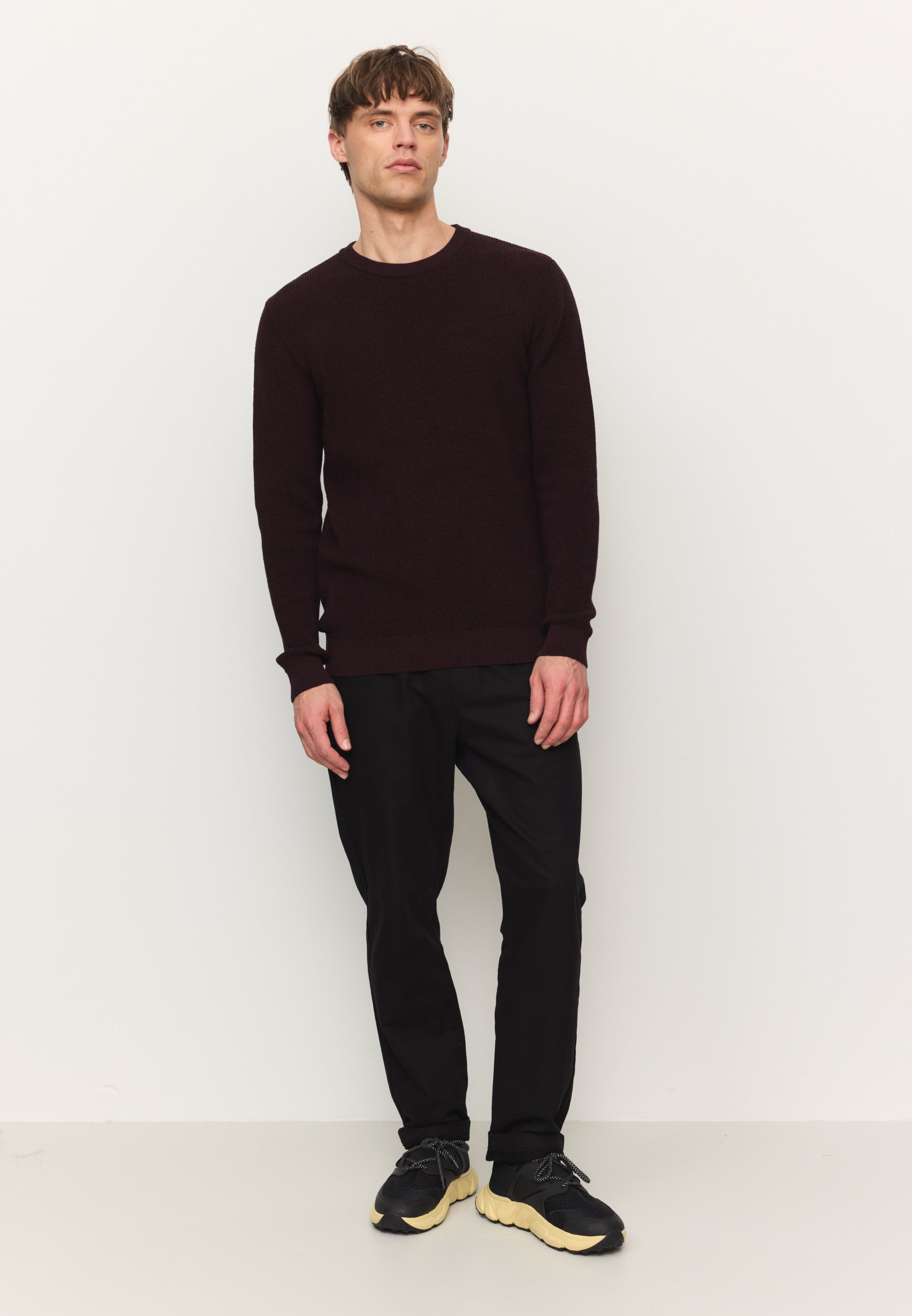 Recolution Bacopa maglione cotone dark plum caldo