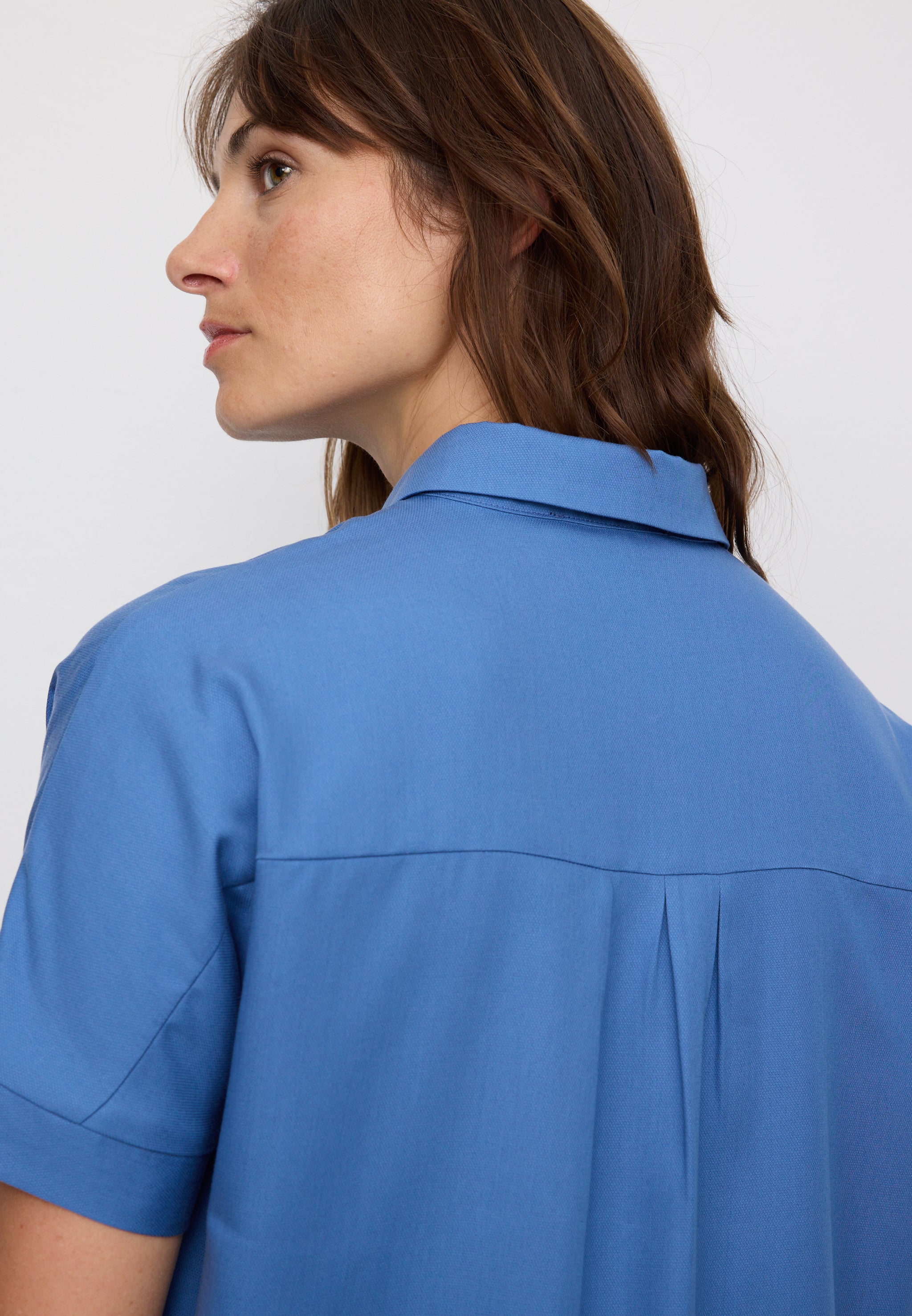 Recolution Lotus camicia donna blu lyocell