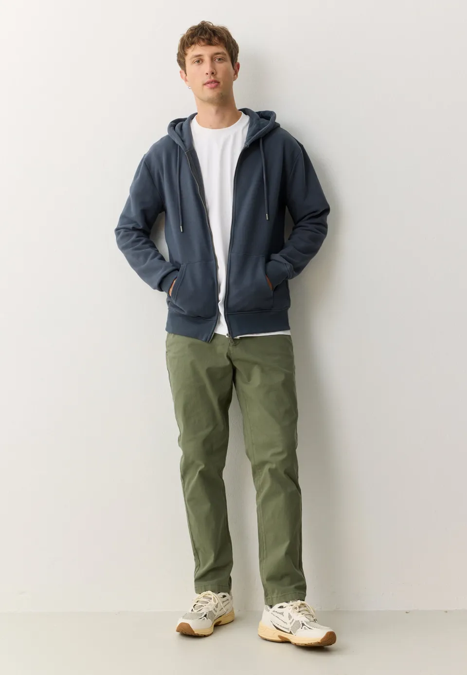 Recolution Kelp pantaloni chino verde oliva cotone bio