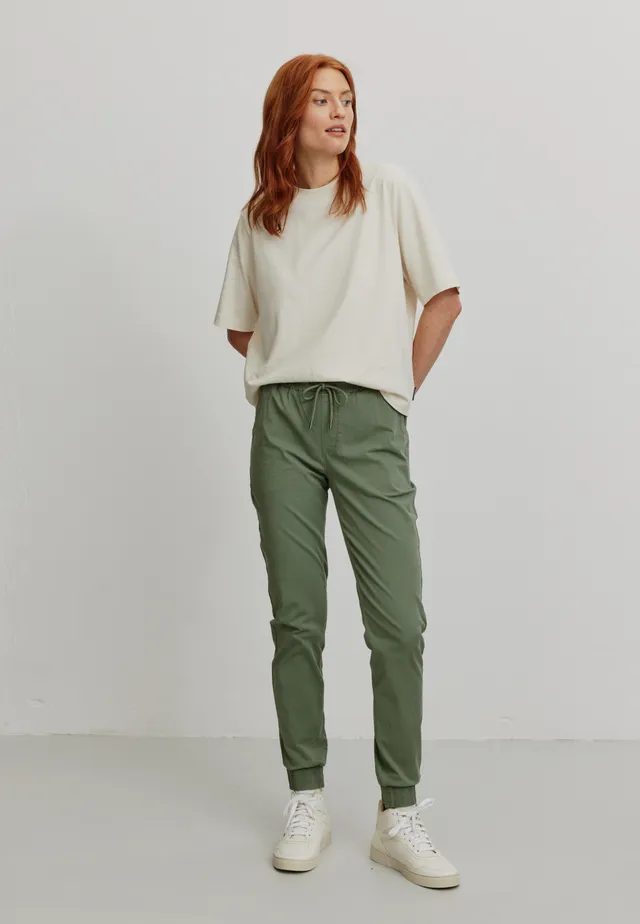 Recolution Calathea pantaloni chino khaki cotone bio