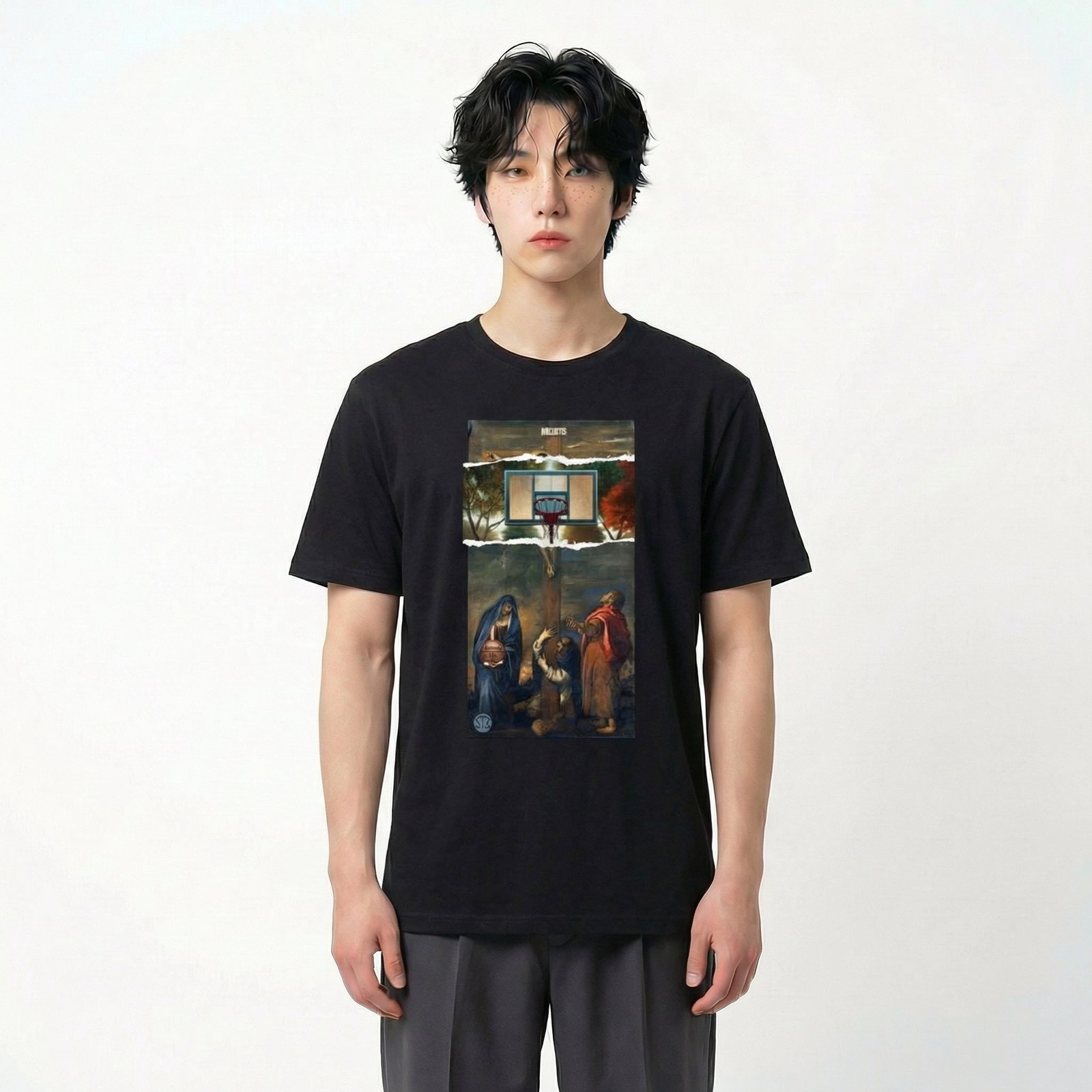 Seetees La Crocifissione t-shirt grafica Roma taglia vera
