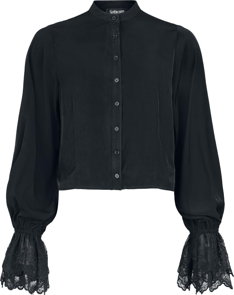 Gothicana by EMP Countess Bathory Camicia Donna Nero L Blusa