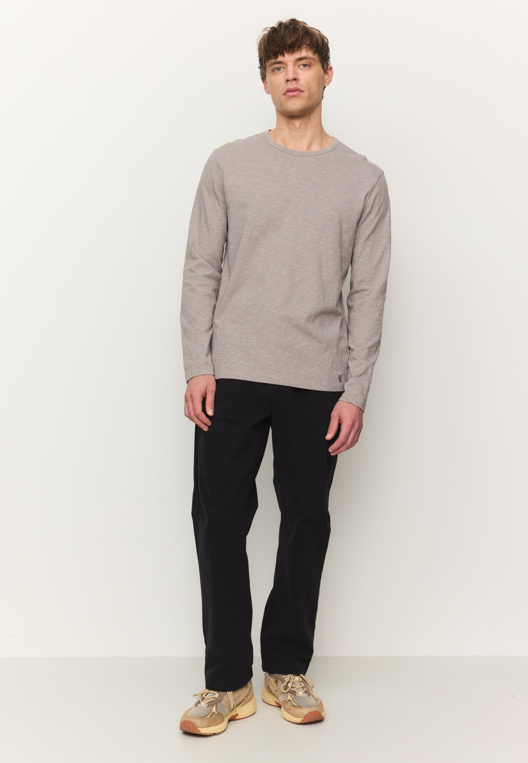 Recolution MACA maglia maniche lunghe greige cotone bio