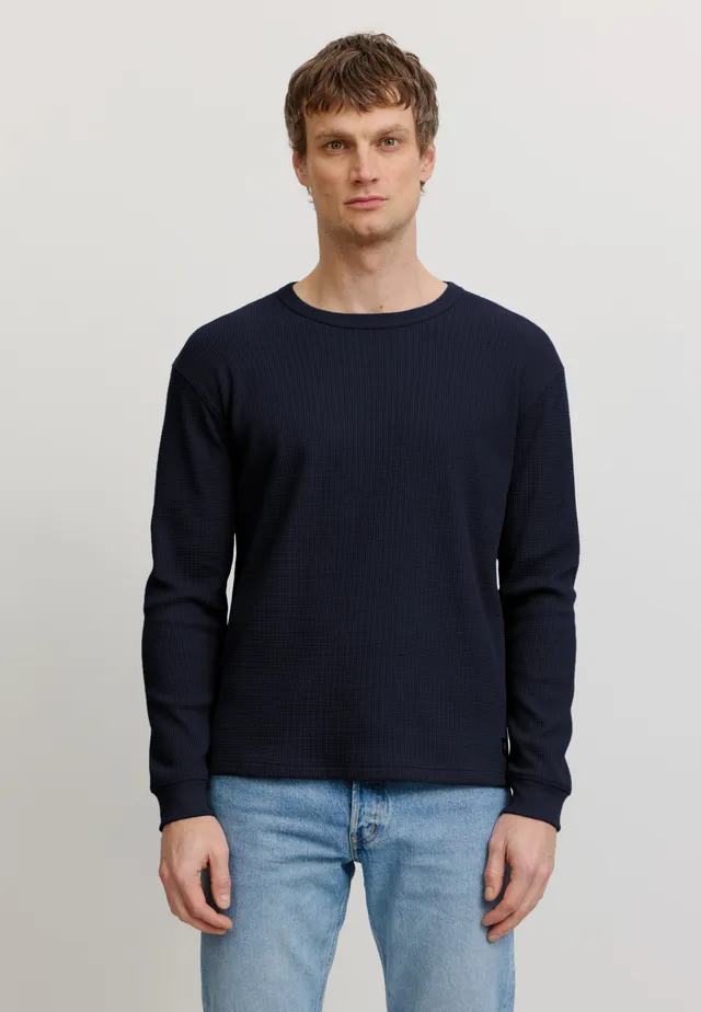 Recolution Larkspur longsleeve cotone bio blu navy