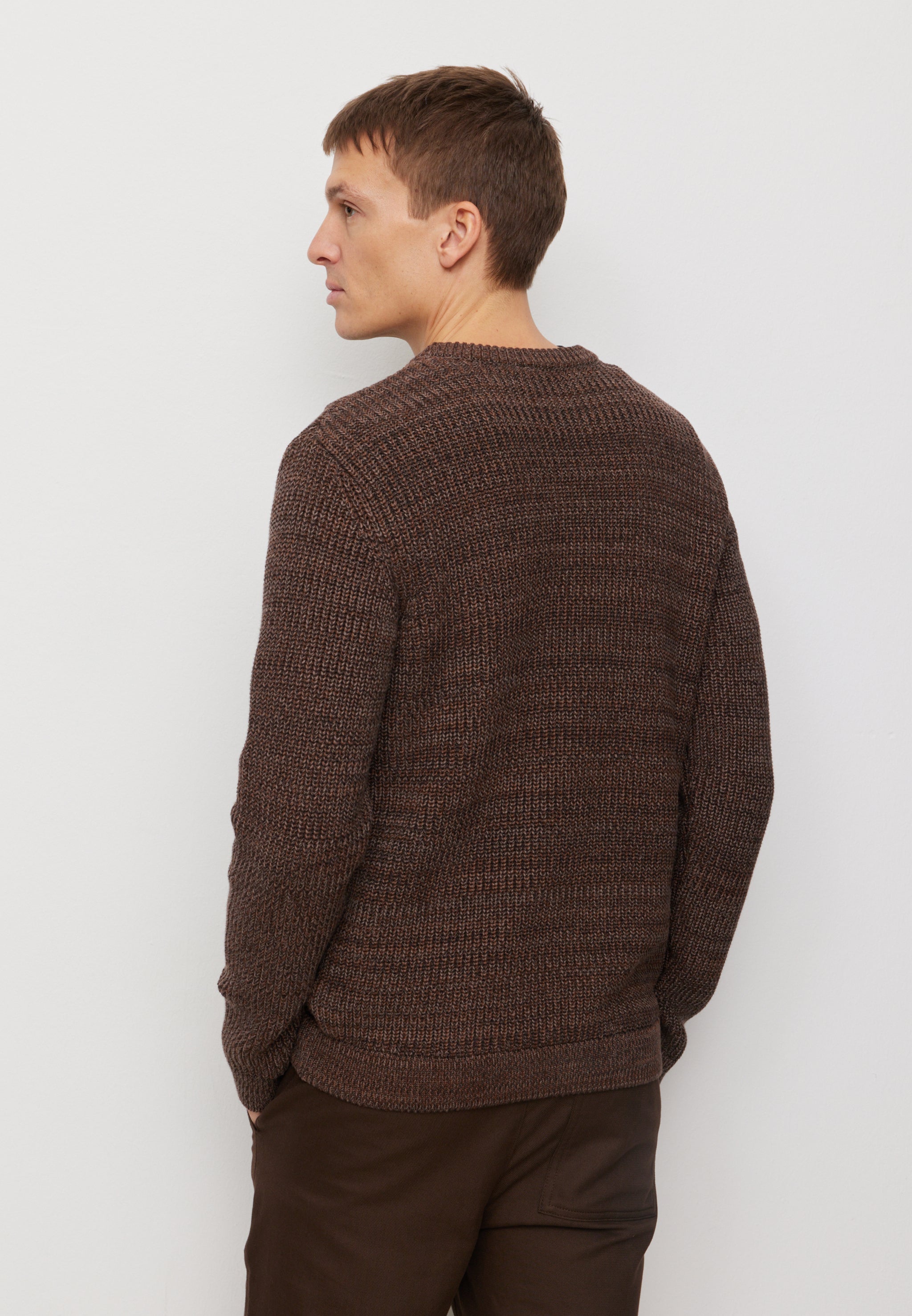 Recolution Cress maglione marrone cotone bio