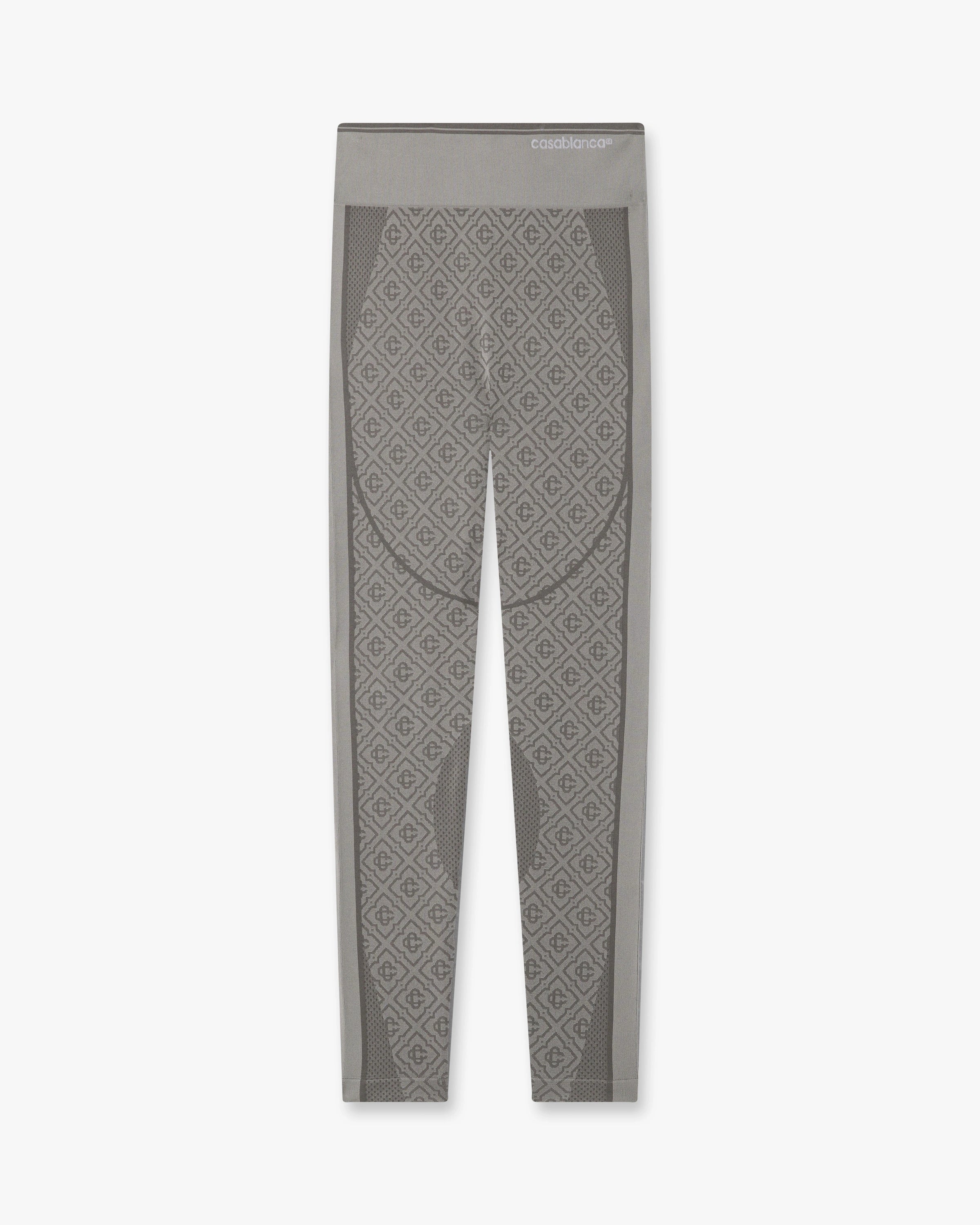 Casablanca Seamless Monogram Leggings grigio chiaro S/M elasticizzati
