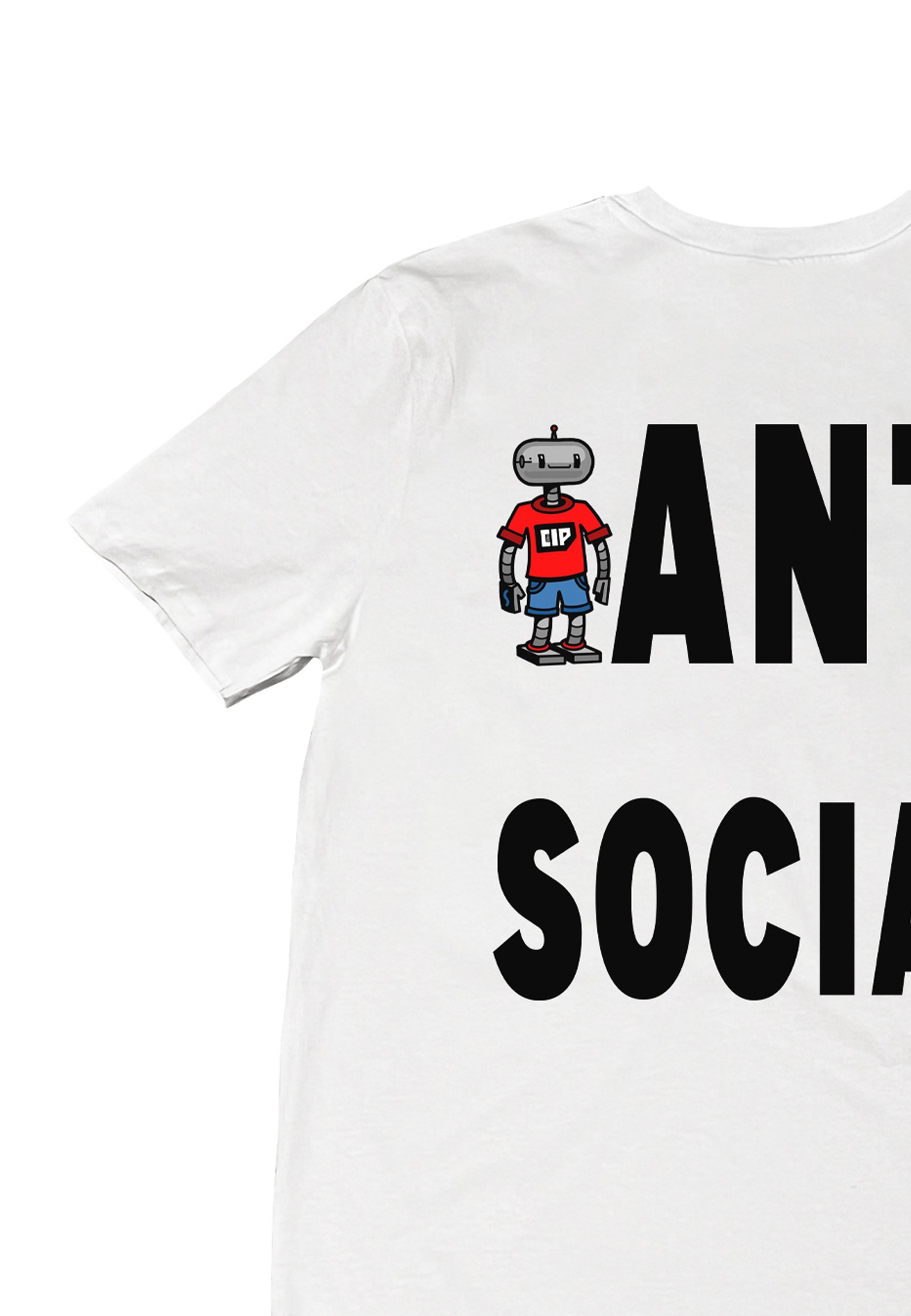 Seetees Cip's Mood Anti Social maglietta stampa