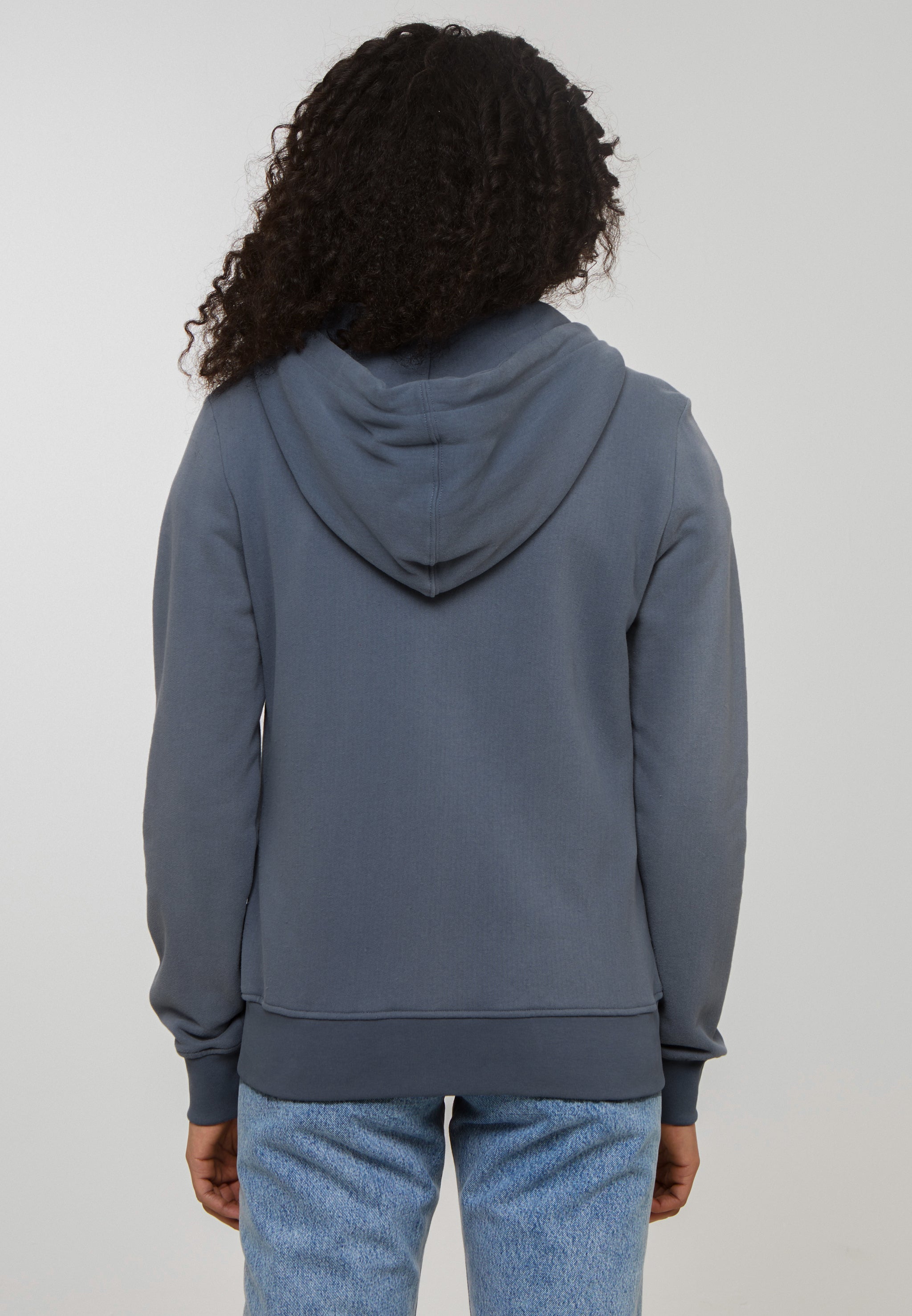 Recolution Dahlia felpa con cappuccio azzurra cotone bio