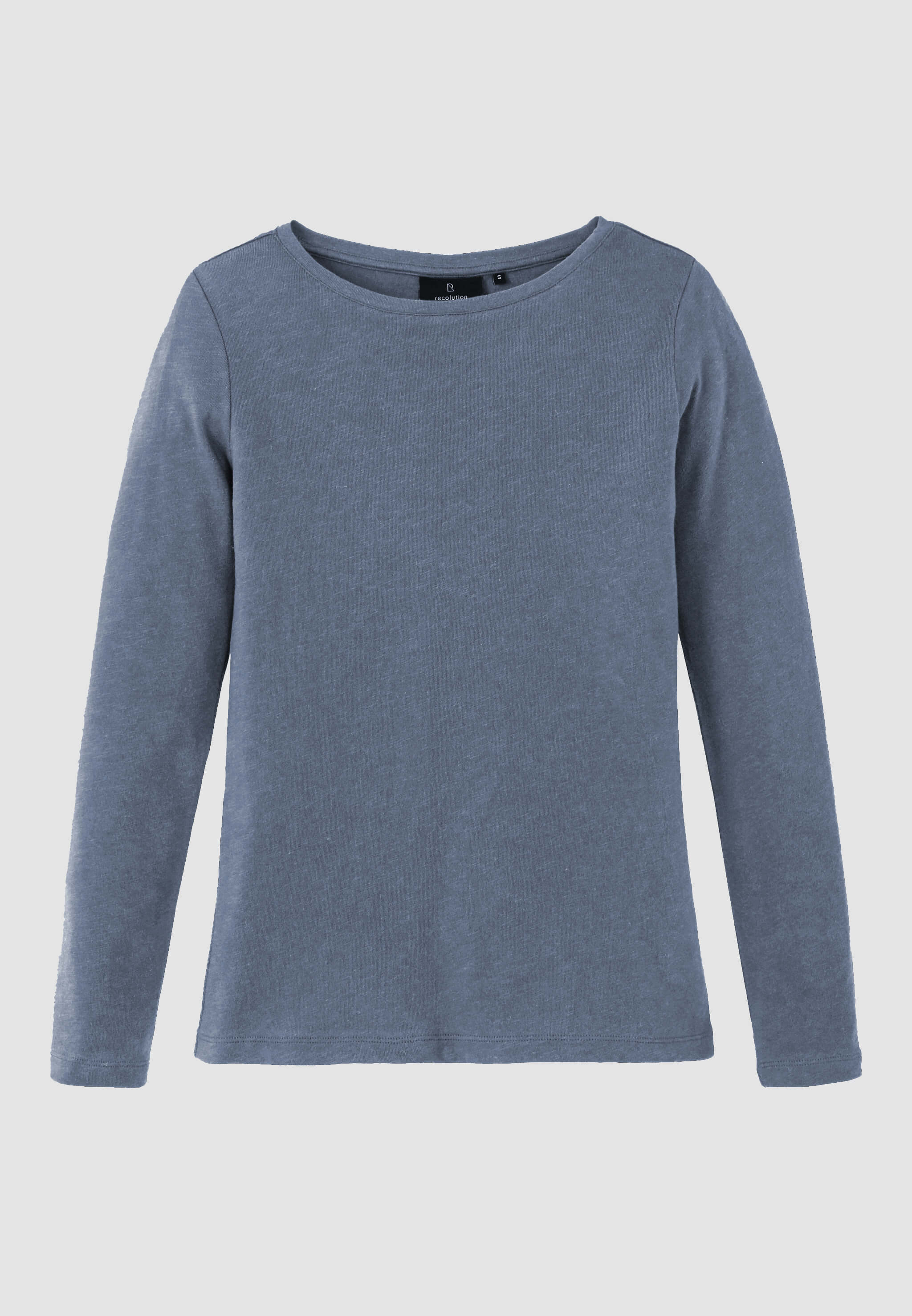 Recolution Iris maglia manica lunga azzurro cotone bio