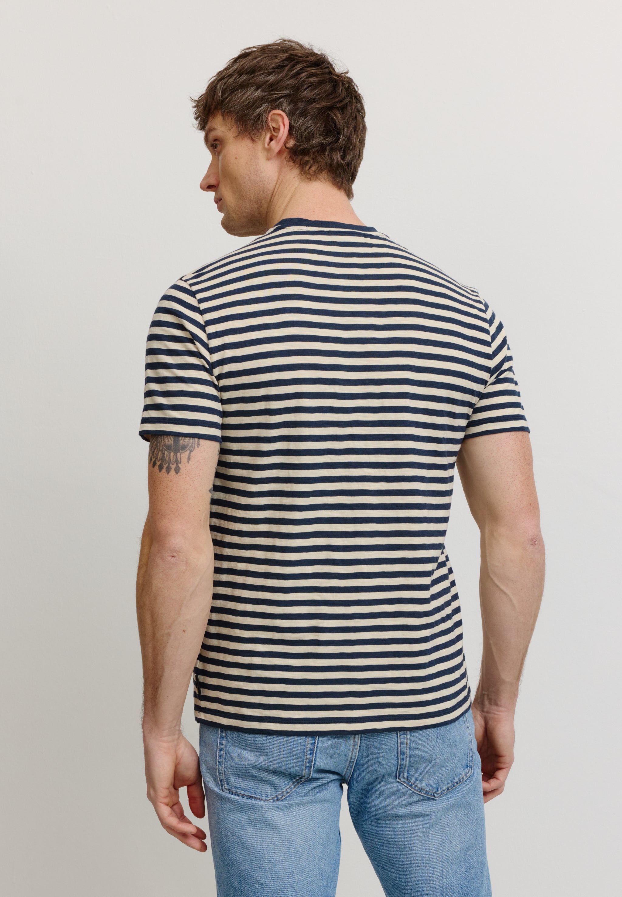 Recolution Delonix Stripes maglietta uomo blu navy righe