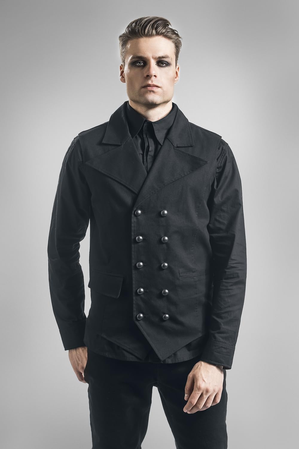 Gothicana by EMP gilet steampunk nero uomo