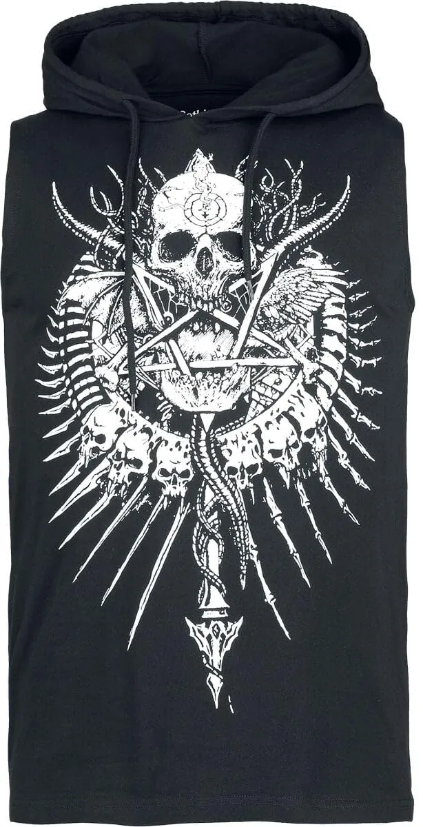 Gothicana by EMP canotta nera con cappuccio gotica