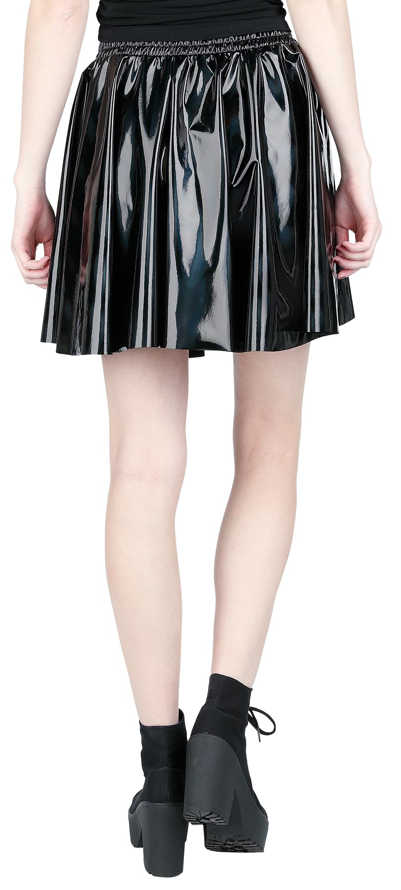 Gothicana by EMP gonna corta donna nera olografica