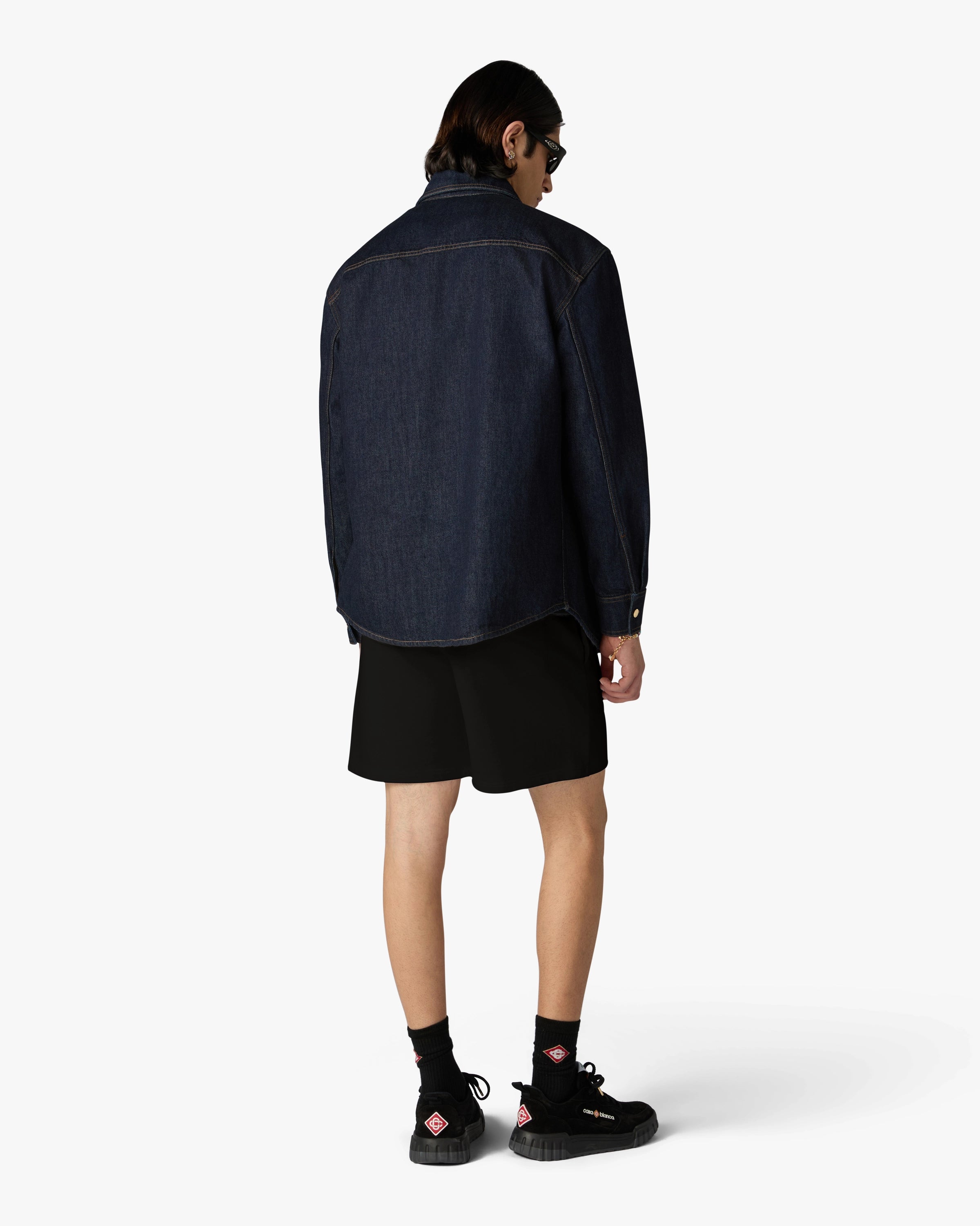 Casablanca L'Arche pantaloncini uomo nero cotone bio