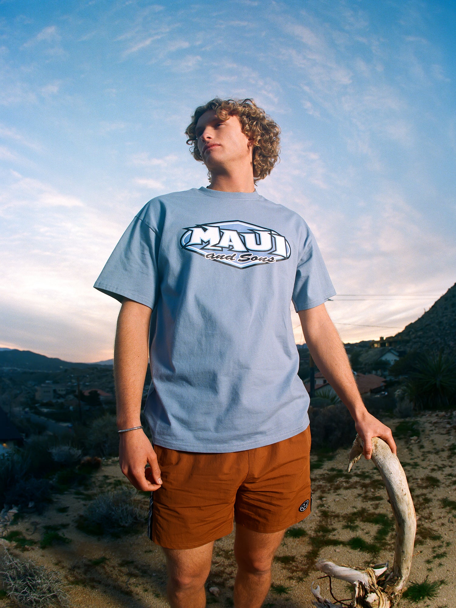 Maui and Sons Diamond maglietta uomo boxy fit cotone