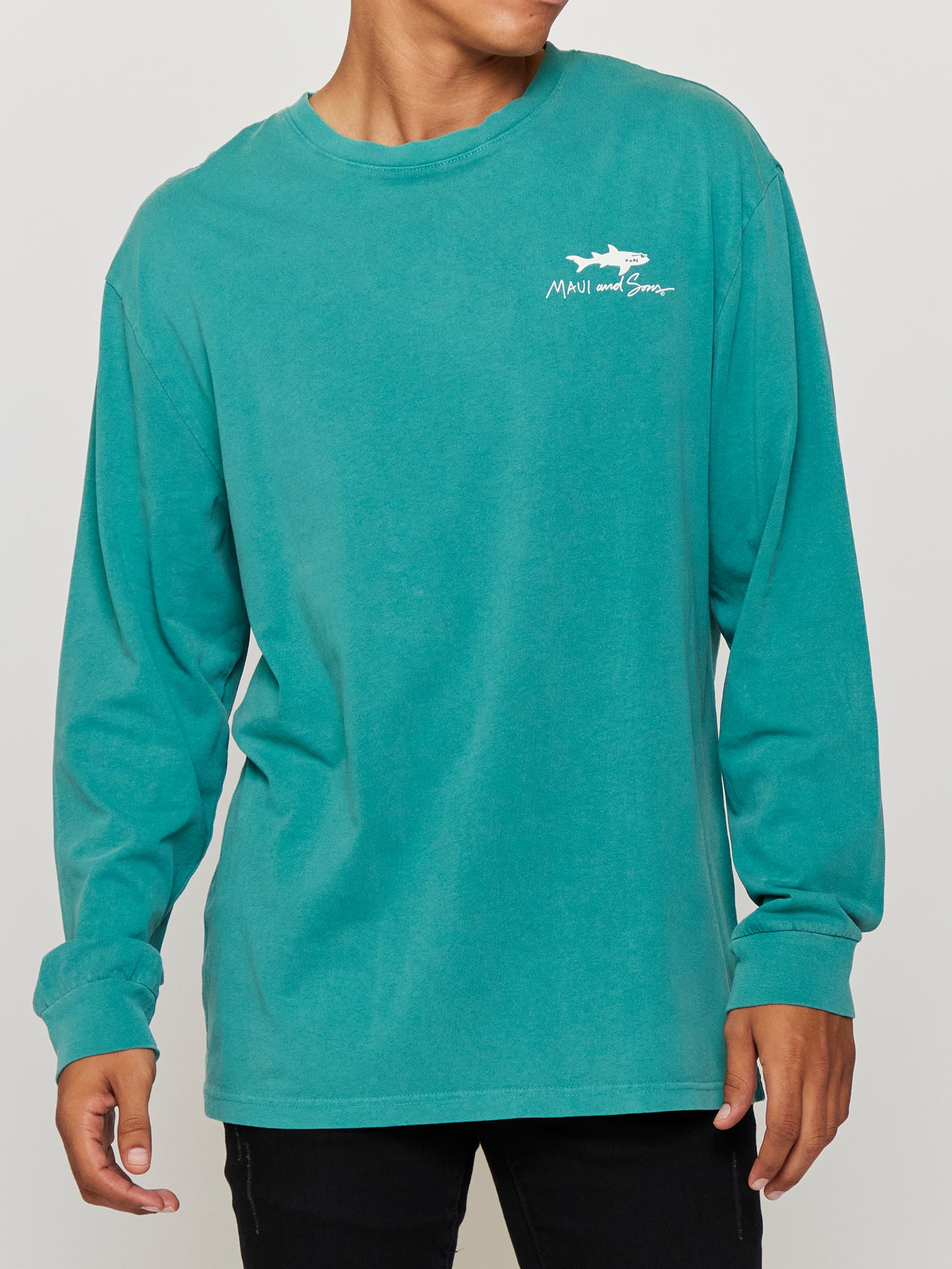 Maui and Sons Cali Dayz maglia maniche lunghe verde cotone