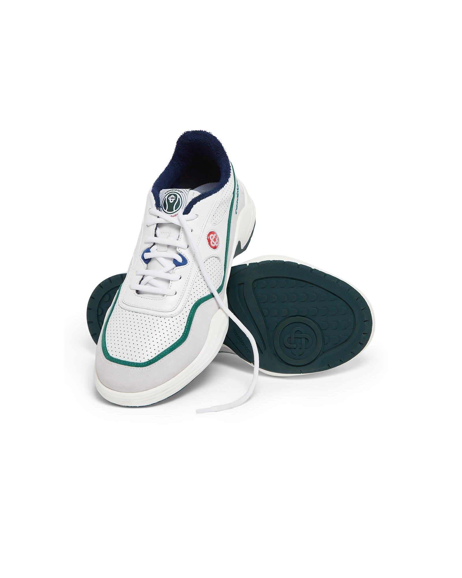 Casablanca Court Championship sneakers pelle bianco