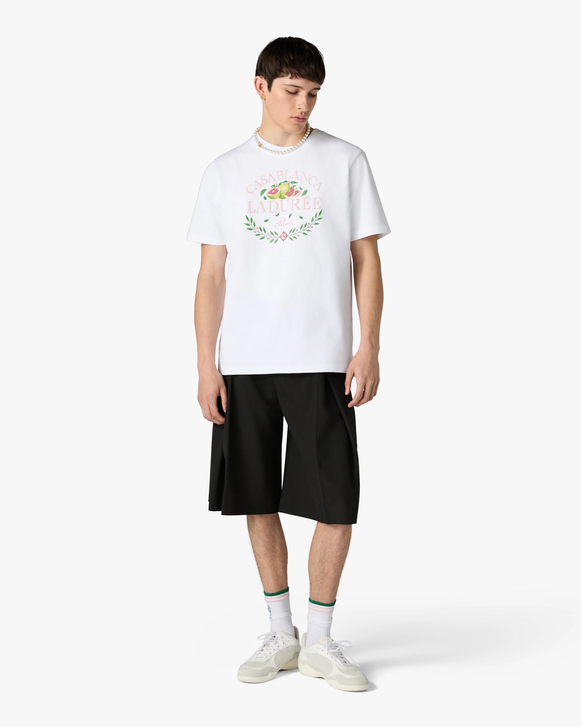 Casablanca Ladurée t-shirt bianca cotone bio unisex