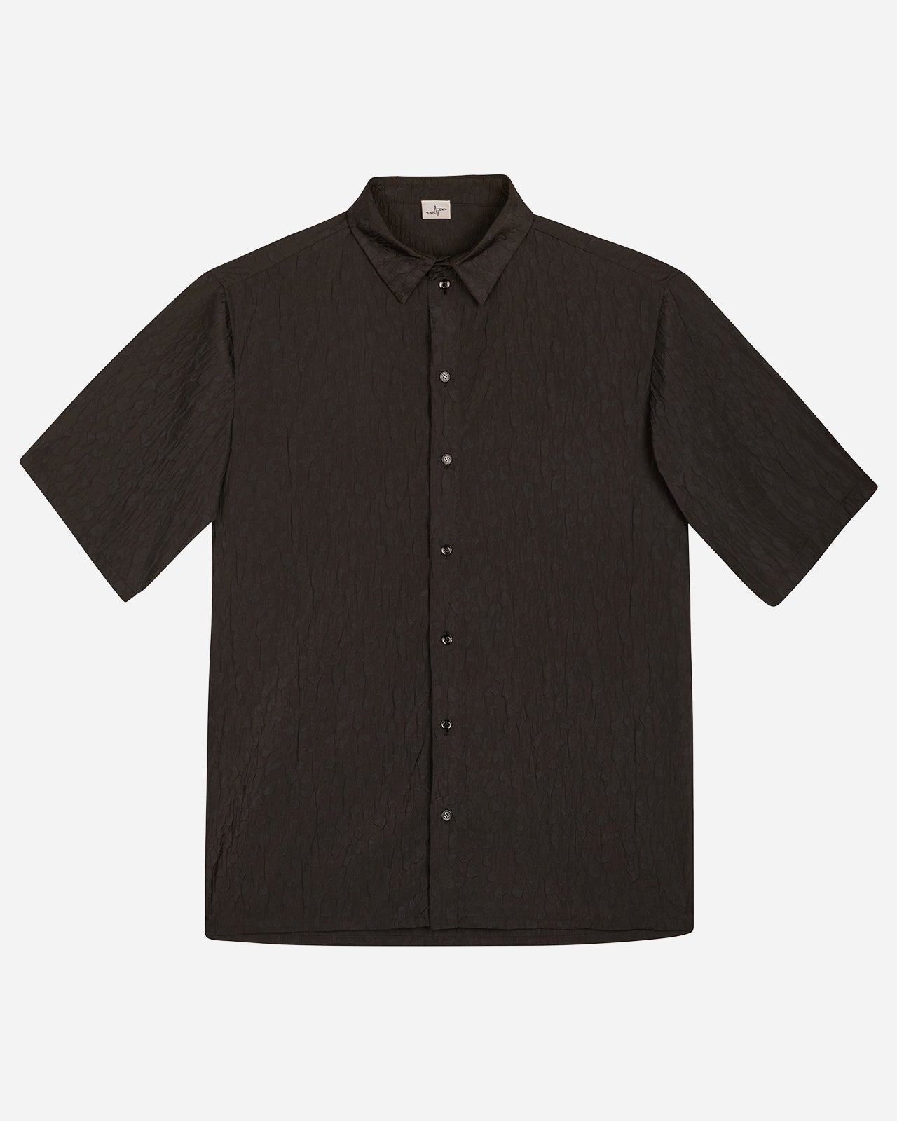 Noskra Dragon-Skin Camicia nera oversize madreperla