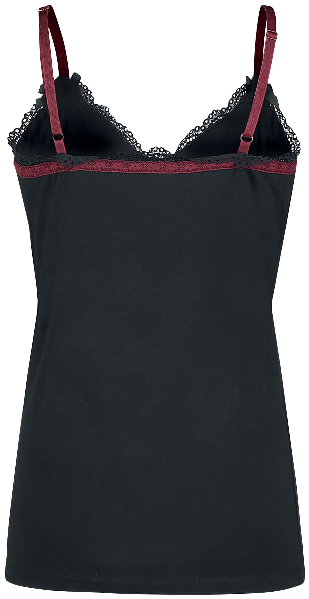 Gothicana by EMP top nero in pizzo donna taglia M