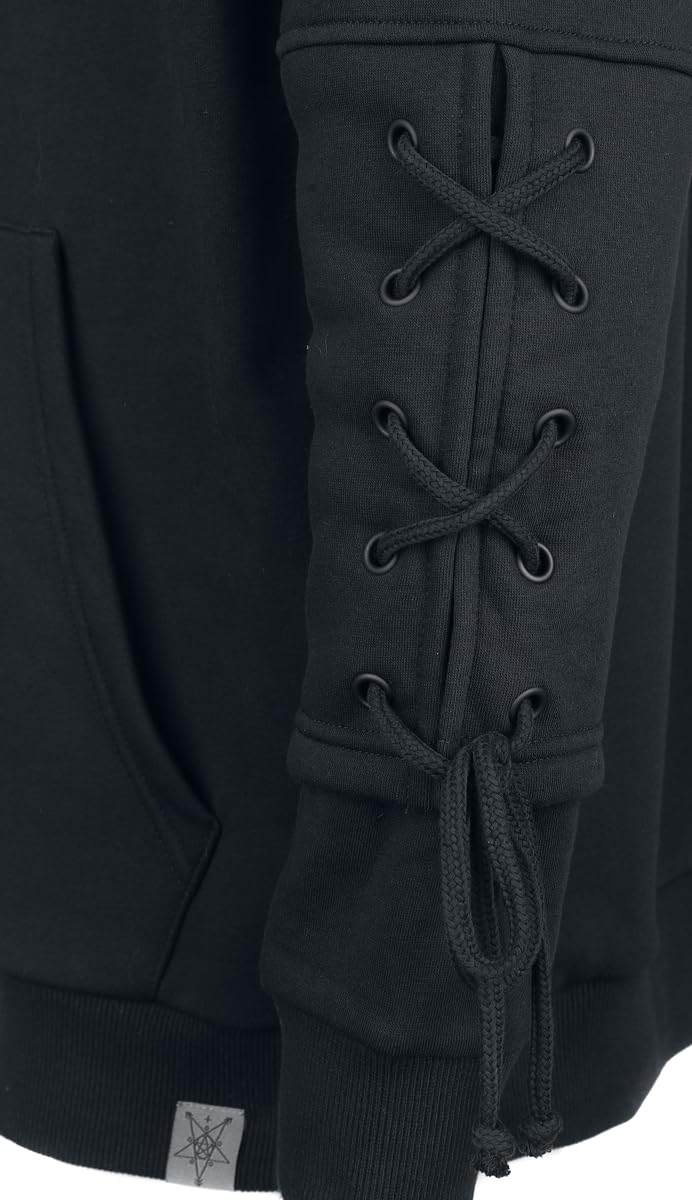 Gothicana by EMP Felpa Uomo Nera Cappuccio Pentagramma