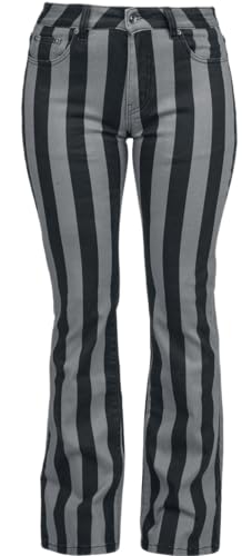 Gothicana by EMP pantaloni a righe grigi 31W/34L
