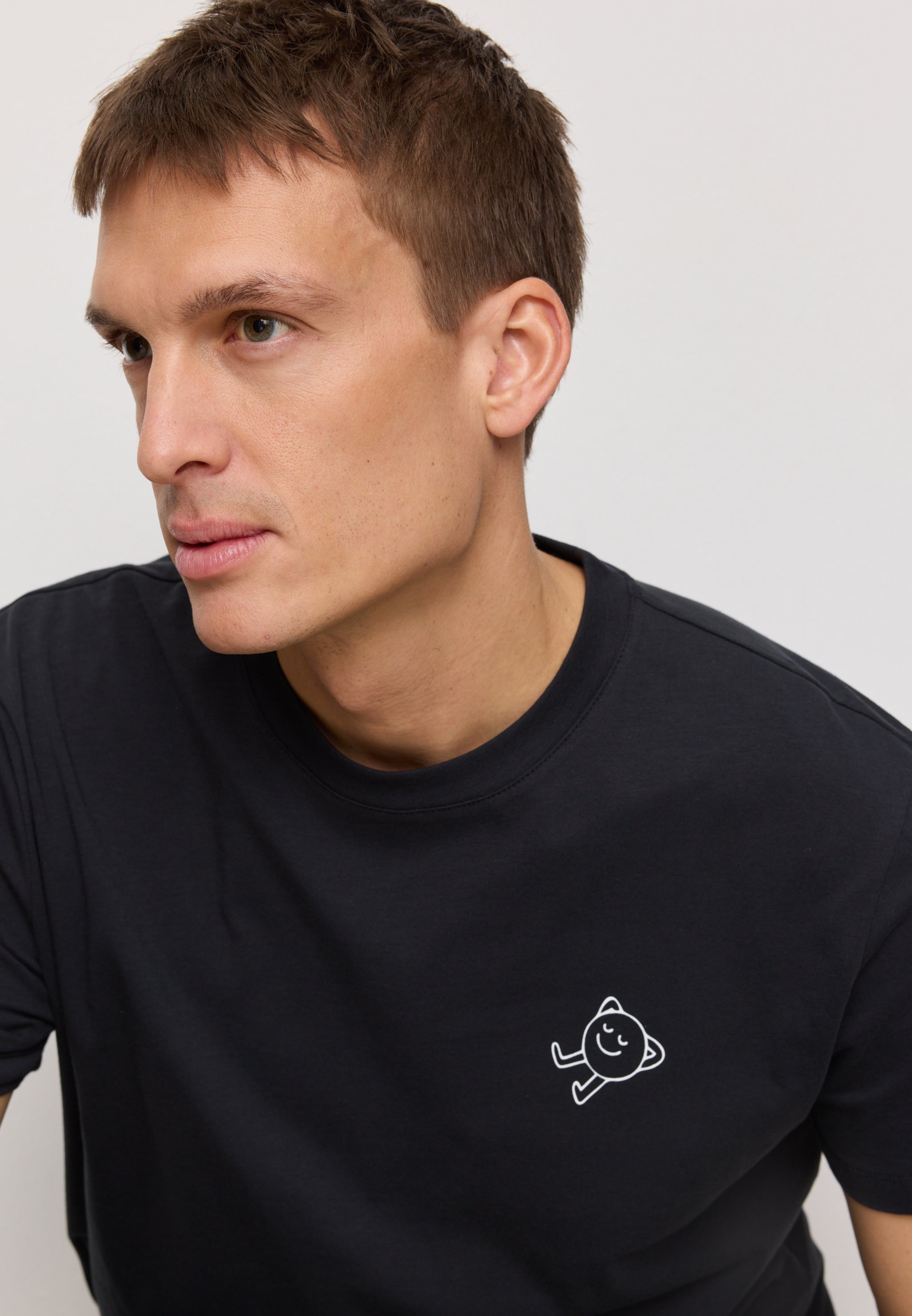 Recolution Agave Lazy t-shirt nera cotone bio