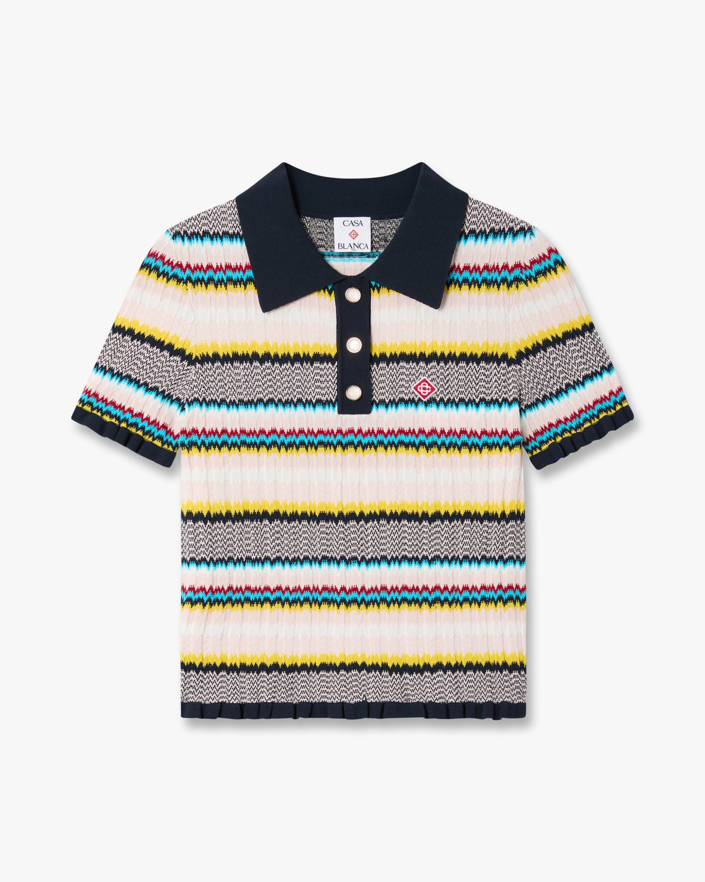 Casablanca Chevron polo maglia multicolore