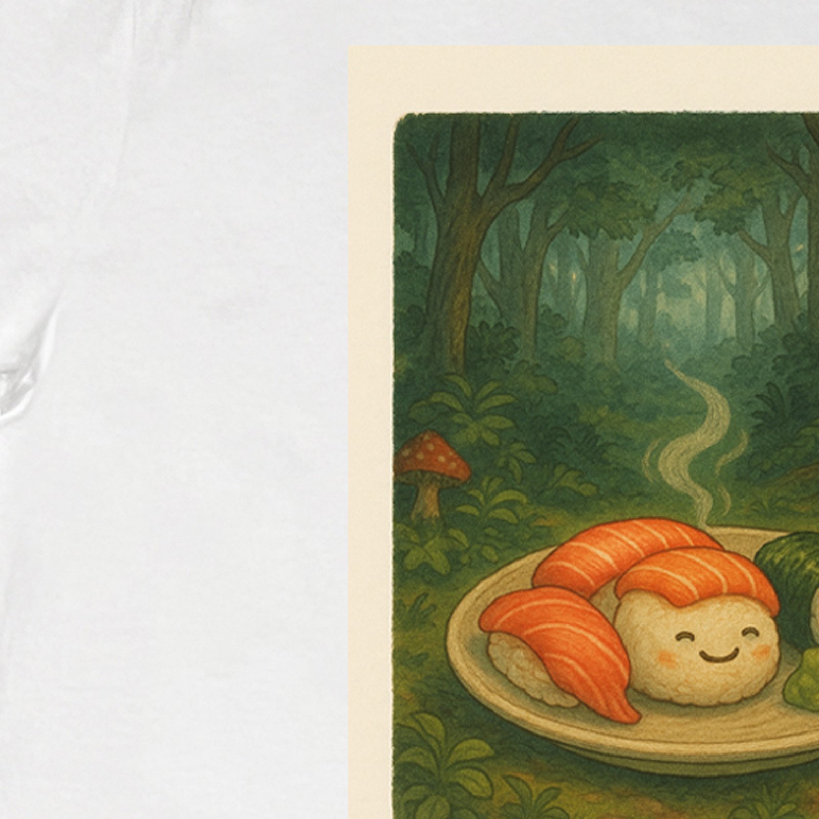 Seetees Sushi Tales Sushi nella foresta incantata T-shirt