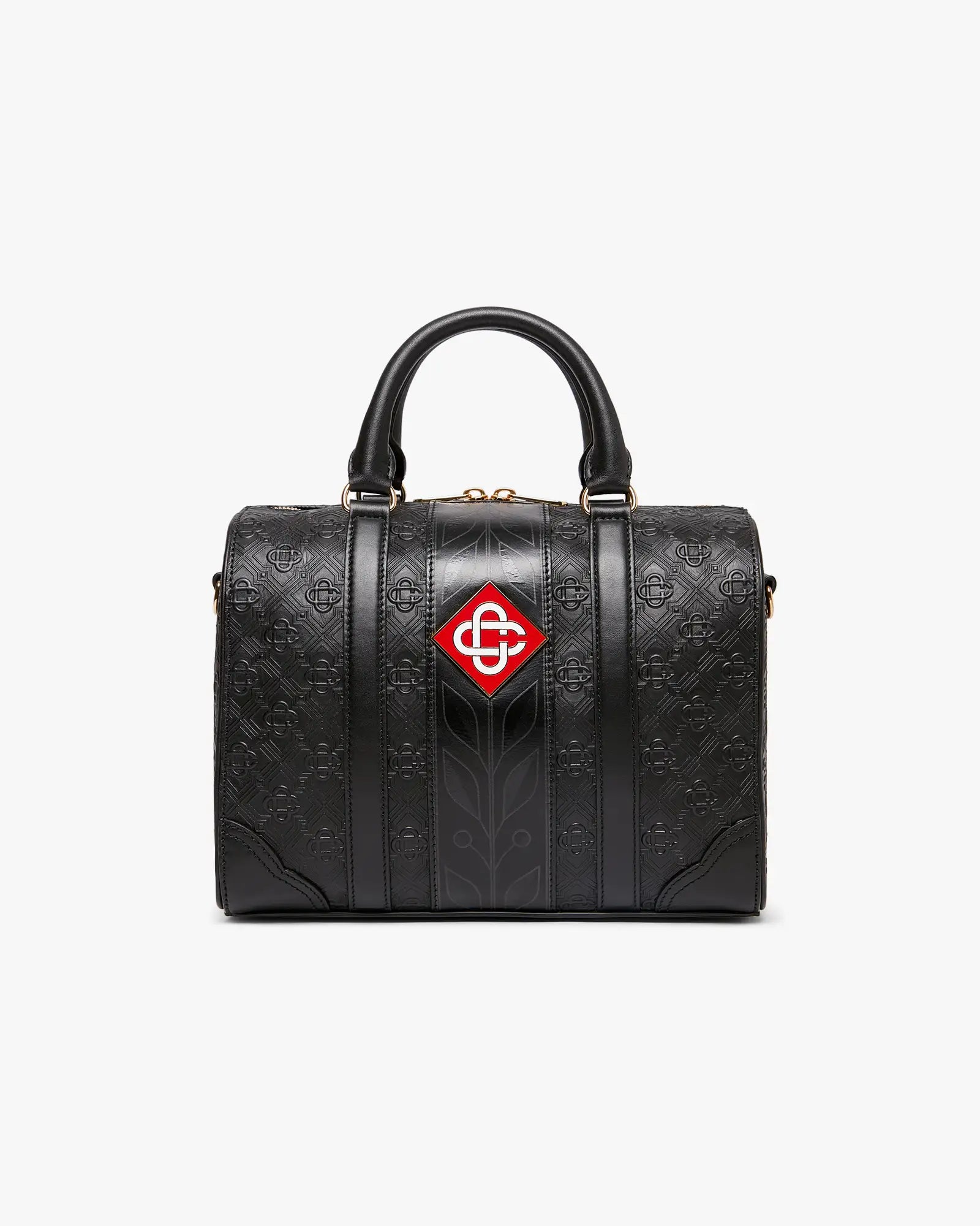 Casablanca Mini Monogram Weekender borsa nera pelle